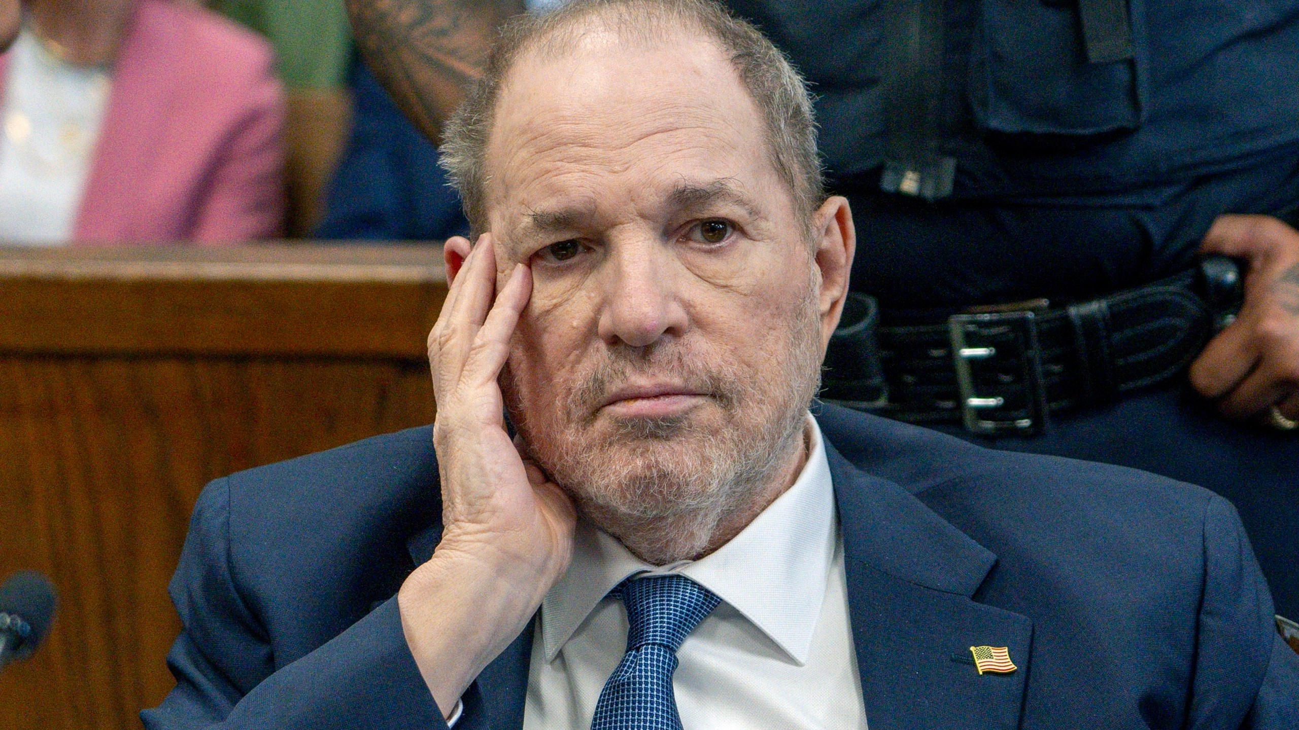 FILE - Harvey Weinstein appears at Manhattan criminal court for a preliminary hearing on May 1, 2024, in New York. The New York state Senate has passed a bill to explicitly allow evidence of prior sexual offenses in sex crimes cases, a move to change the legal standard Harvey Weinstein used to overturn his rape conviction. The Senate on Wednesday , May 22, 2024, approved the proposal, sending the bill to the state Assembly. (Steven Hirsch/New York Post via AP, Pool, File)