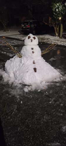 A snow person in Hampton (Stephen Taylor)