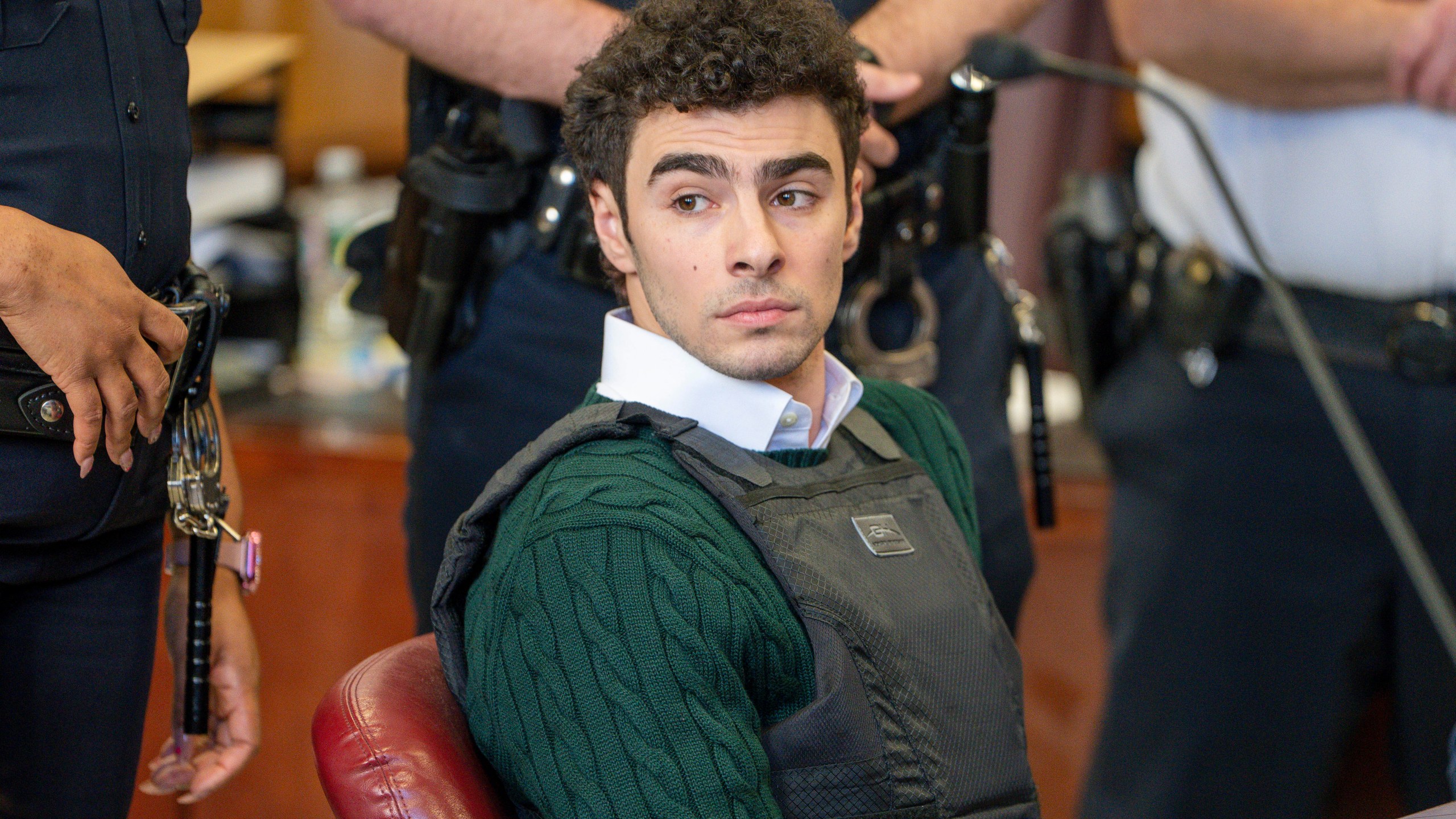 FILE - Luigi Mangione , accused of fatally shooting the UnitedHealthcare CEO Brian Thompson in New York City and leading authorities on a five-day search is scheduled, appears in court for a hearing, Friday, Feb. 21, 2025, in New York. (Steven Hirsch/New York Post via AP, Pool, File)