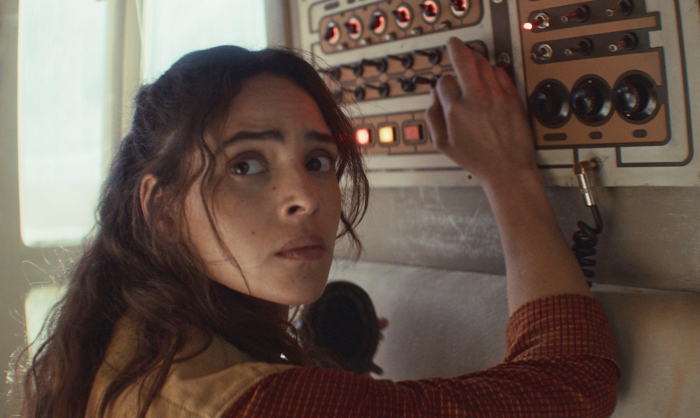 This image released by Disney+ shows Adria Arjona, as Bix Caleen, in a scene from "Andor." (Lucasfilm Ltd./Disney+ via AP)