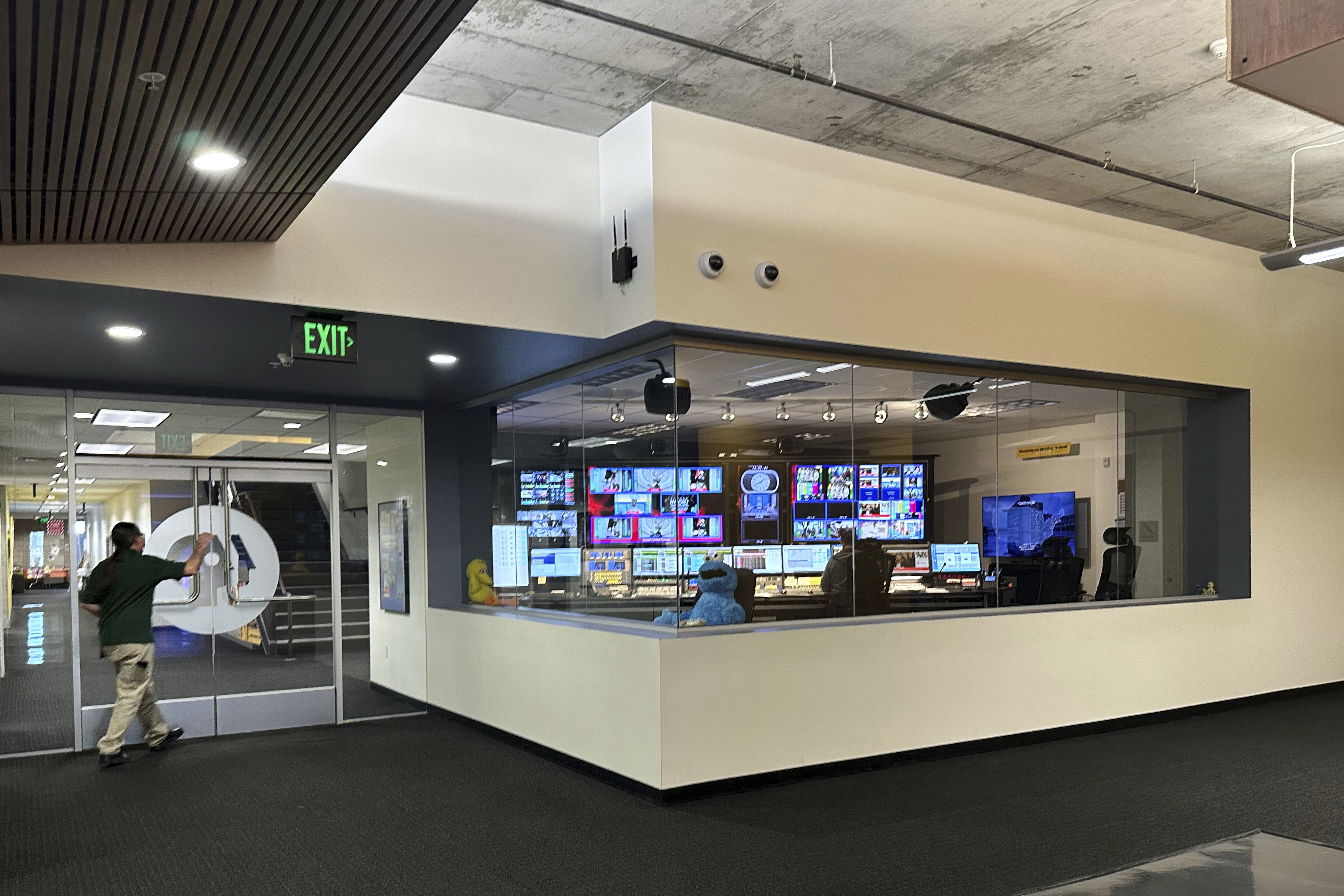 One of the control rooms at the Arizona PBS offices at the Walter Cronkite School of Journalism and Mass Communication in Phoenix is seen Friday, May 2, 2025. (AP Photo/Katie Oyan)
