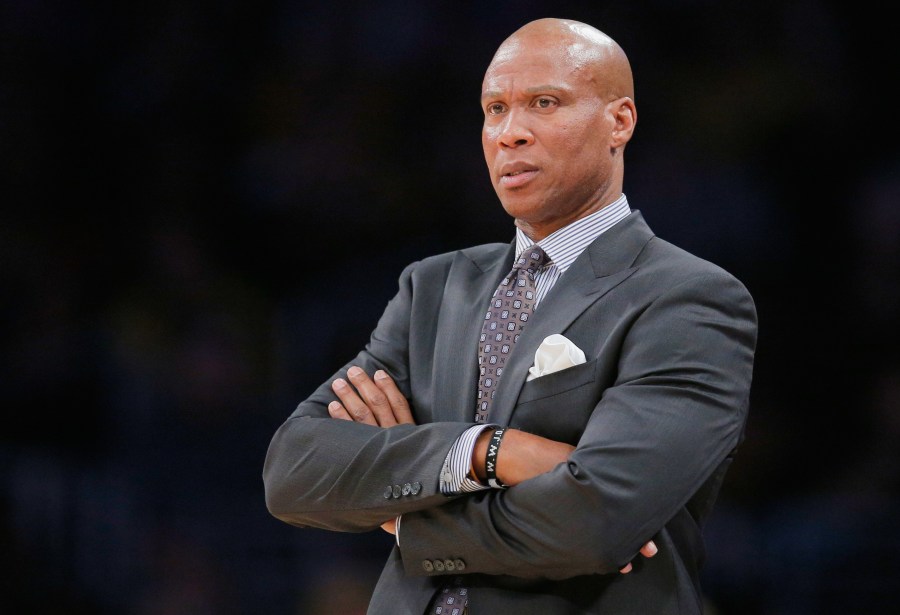FILE - Then-Los Angeles Lakers head coach Byron Scott directs his team during the first half of an NBA basketball game against the Oklahoma City Thunder, Wednesday, Dec. 23, 2015, in Los Angeles. (AP Photo/Jae C. Hong, File)