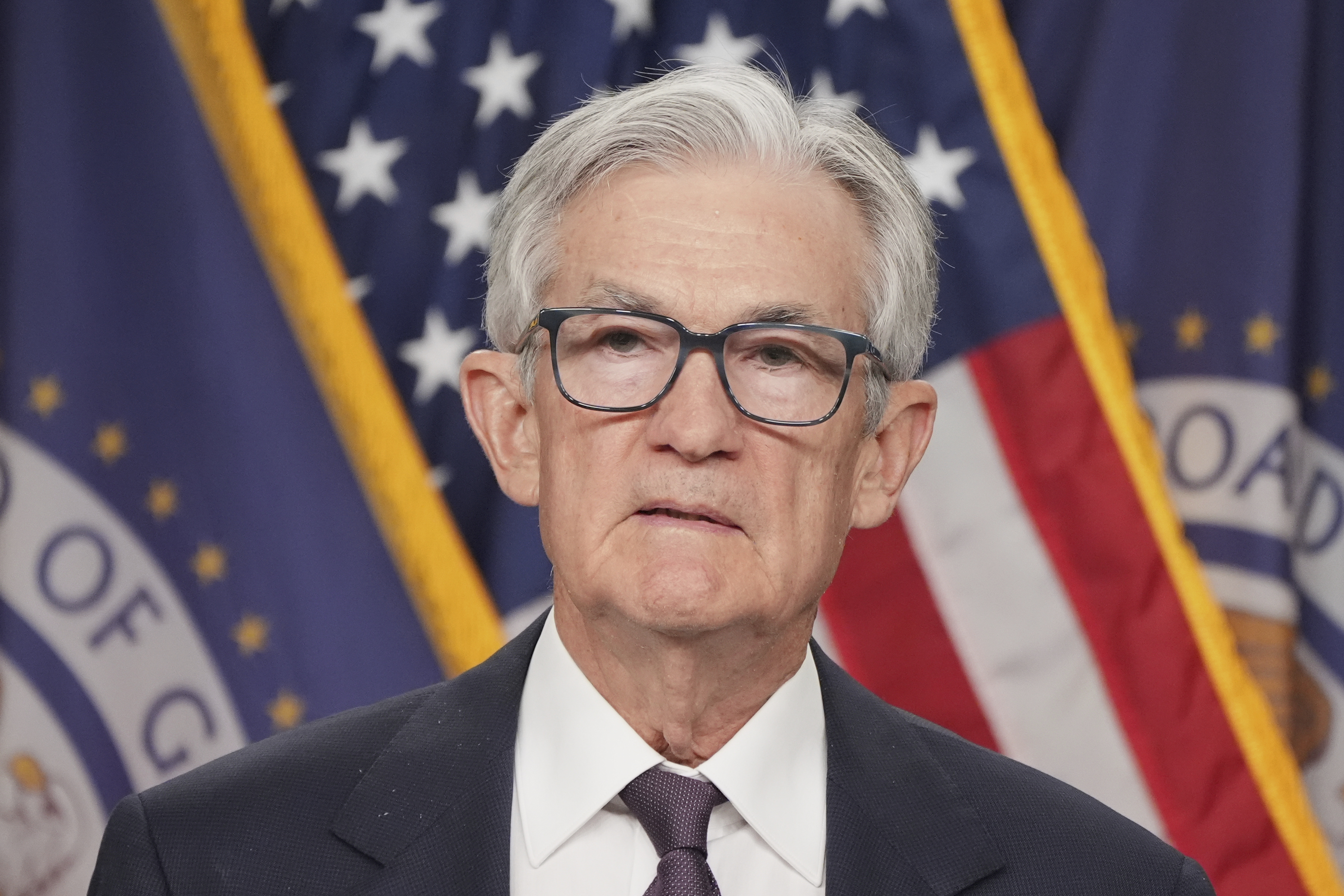 Federal Reserve Chairman Jerome Powell speaks during a news conference following the Federal Open Market Committee meeting, Wednesday, May 7, 2025, at the Federal Reserve in Washington. (AP Photo/Jacquelyn Martin)