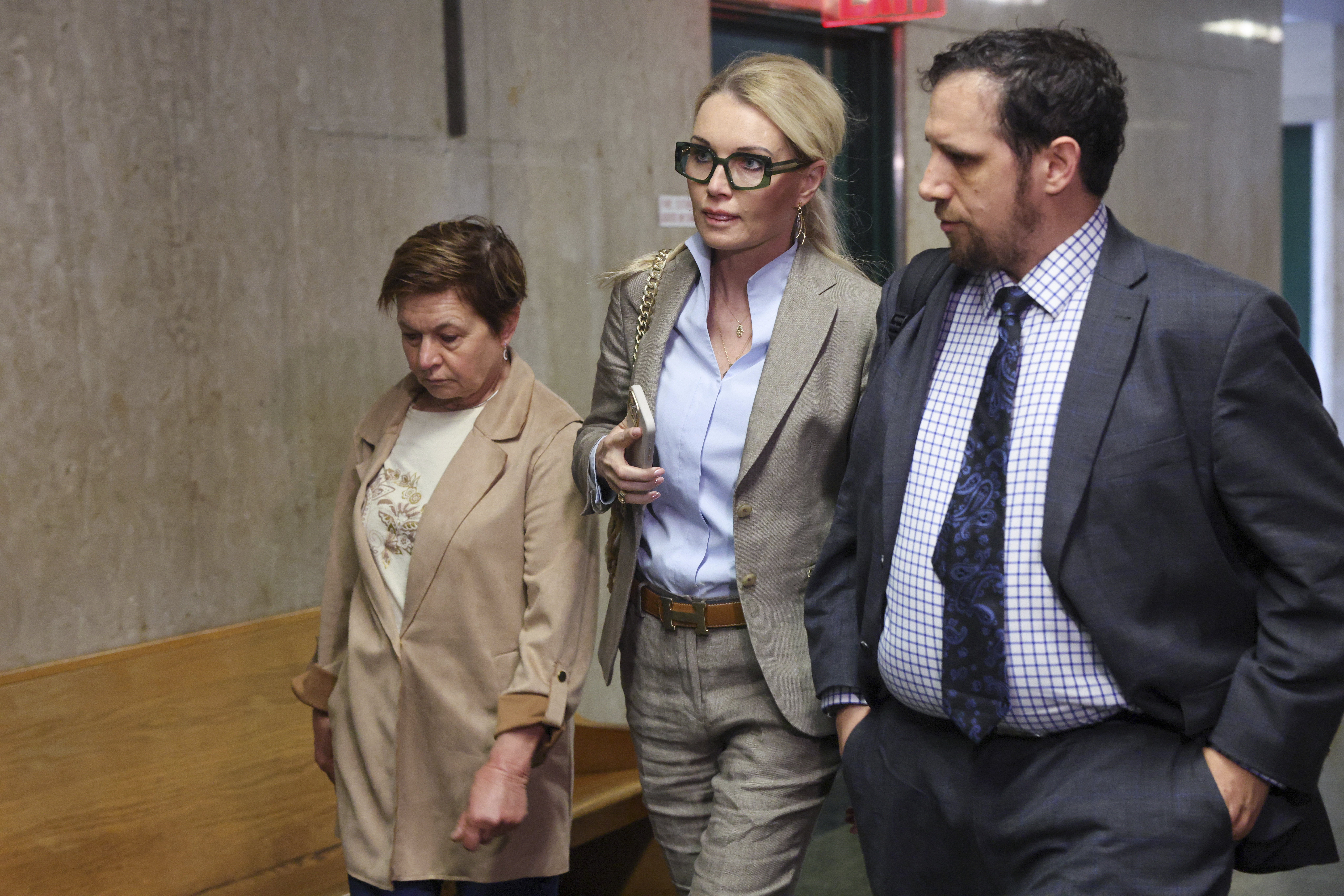 Ewa Sokola arrives in state court in Manhattan for Harvey Weinstein's retrial on Wednesday, May 7, 2025 in New York. (Spencer Platt/Pool Photo via AP)