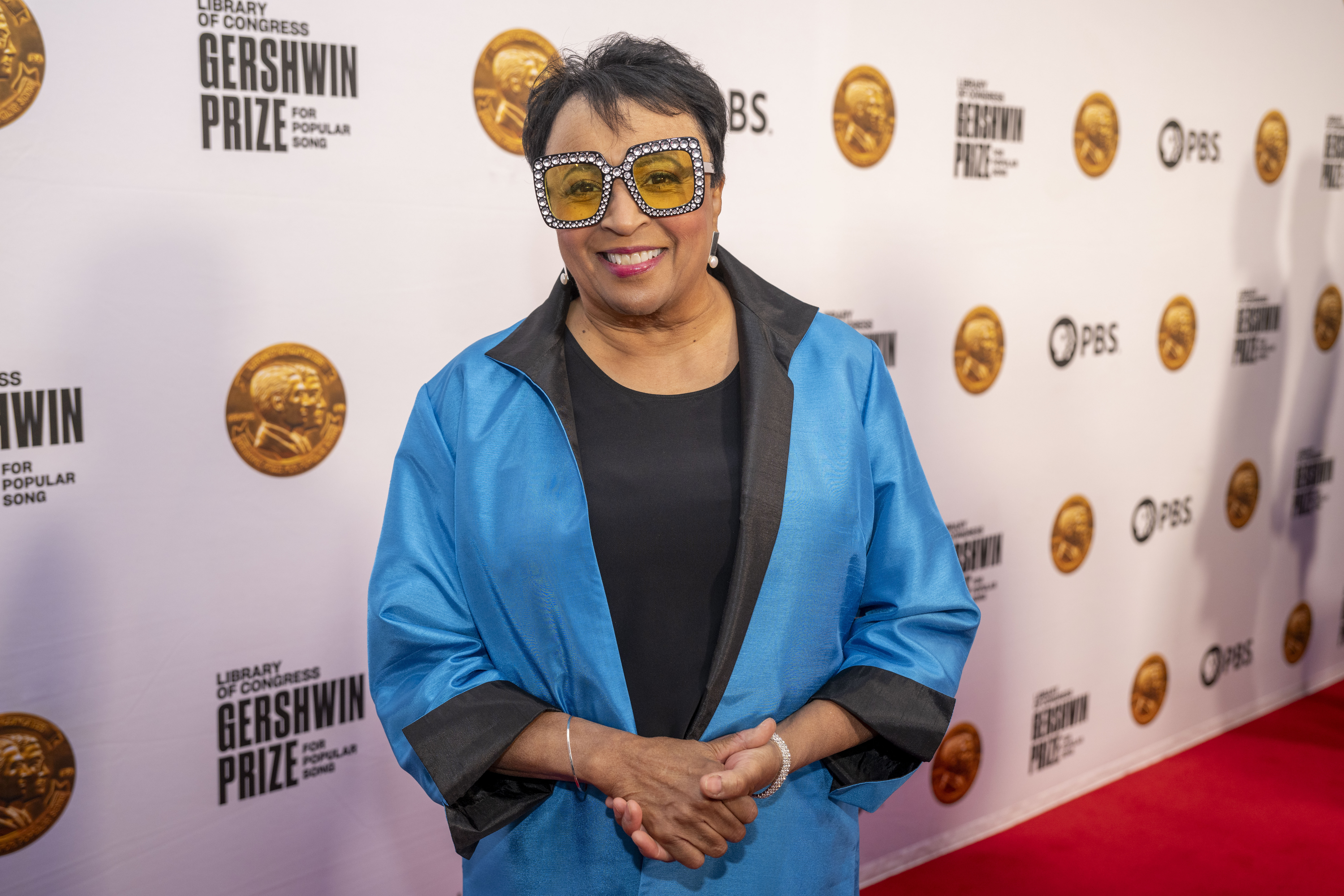 FILE - Librarian of Congress Carla Hayden arrives on the red carpet for the 2024 Library of Congress Gershwin Prize for Popular Song honoring Elton John and Bernie Taupin at DAR Constitution Hall March 20, 2024, in Washington. (AP Photo/Kevin Wolf, File)