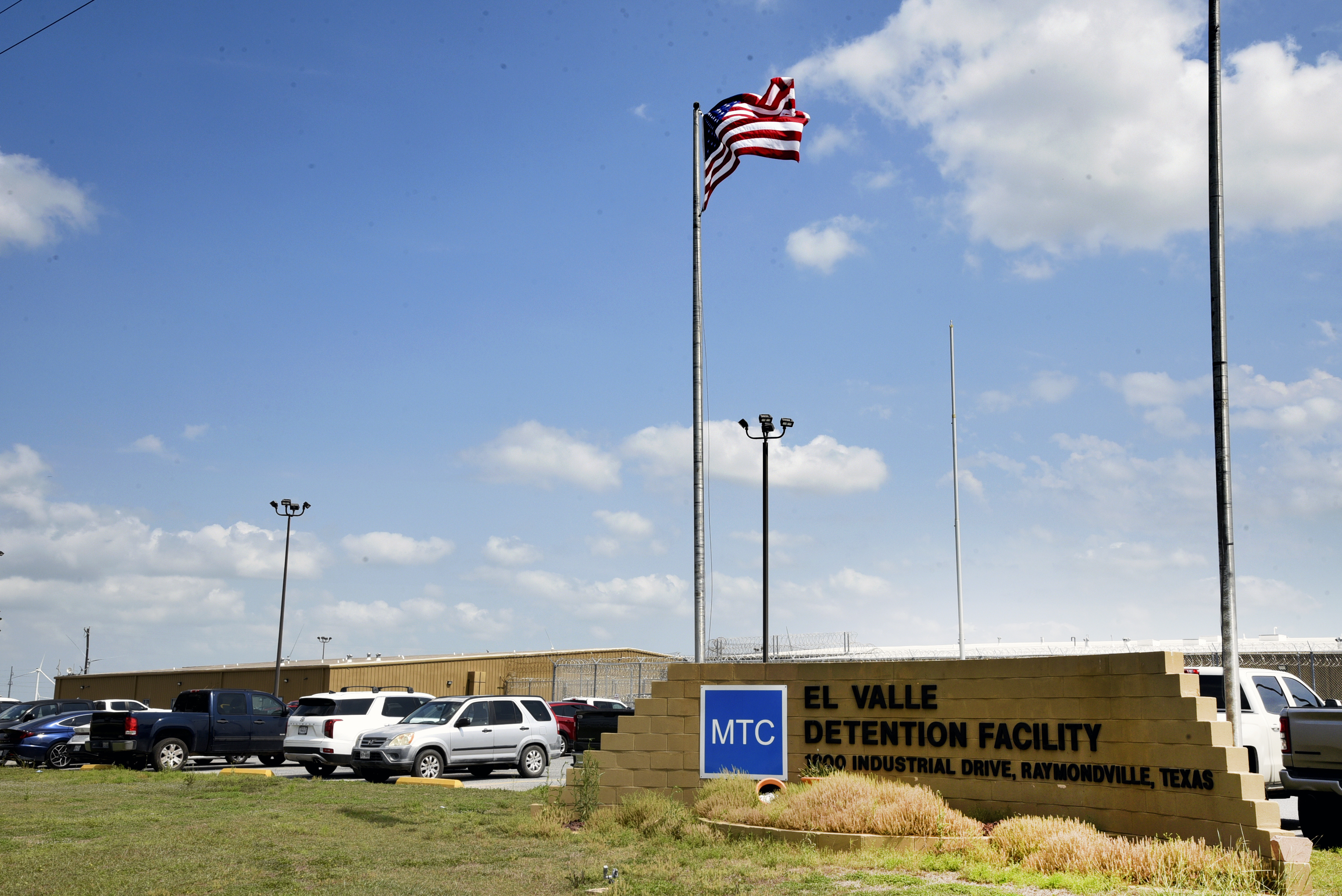 FILE - The El Valle Detention Center in Raymondville, Texas is pictured, Thursday, May 1, 2025. (AP Photo/Valerie Gonzalez,File)