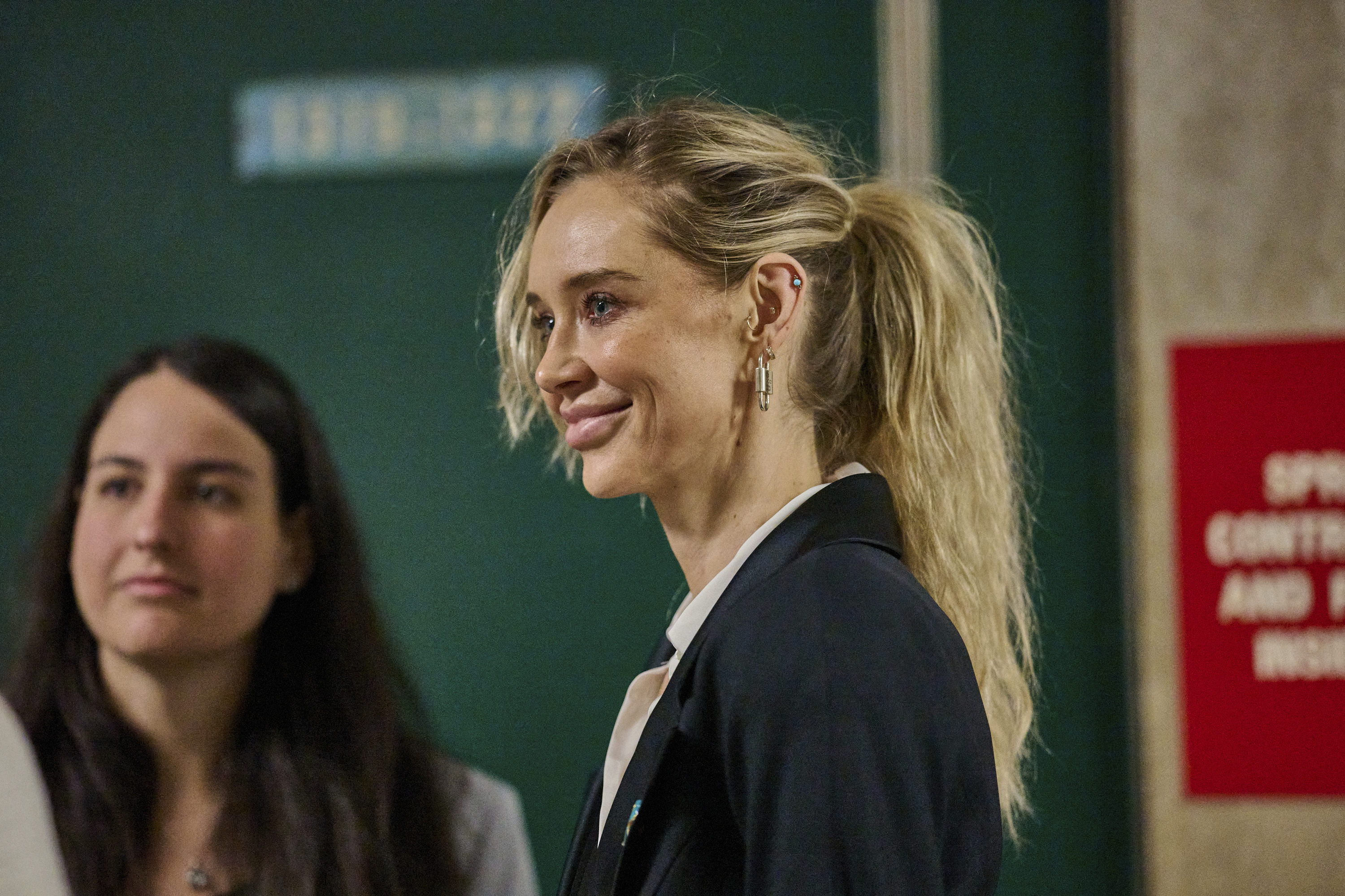 Kaja Sokola appears state court in Manhattan to testify in the sex assault case against Harvey Weinstein, Wednesday, May 14, 2025 in New York. (Curtis Means/Pool Photo via AP)