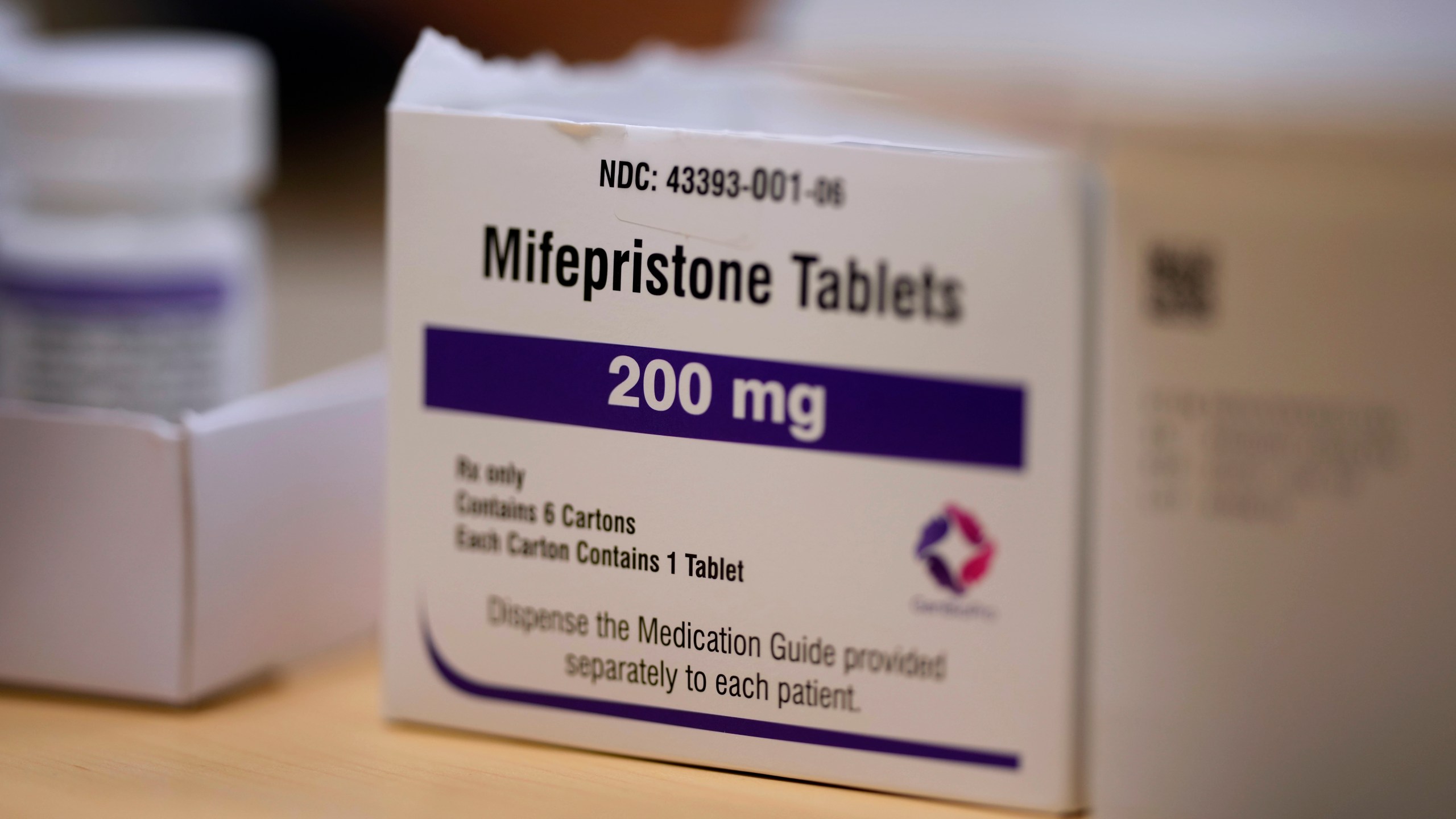 FILE - Mifepristone tablets are seen in a Planned Parenthood clinic, July 18, 2024, in Ames, Iowa. (AP Photo/Charlie Neibergall, File)