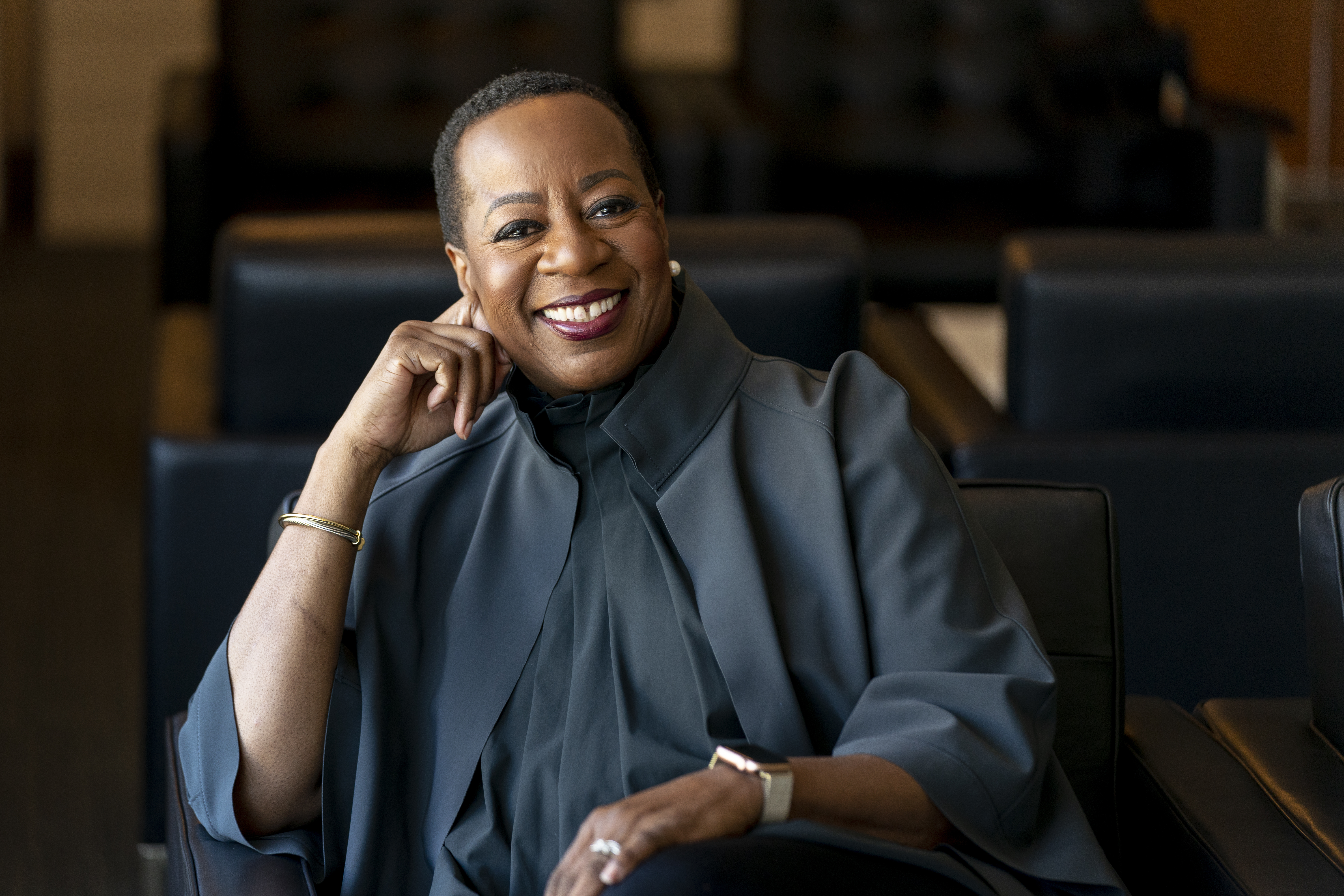FILE - United Way CEO Angela Williams poses for a portrait in Alexandria, Va., Aug. 26, 2022. (AP Photo/Andrew Harnik, File)