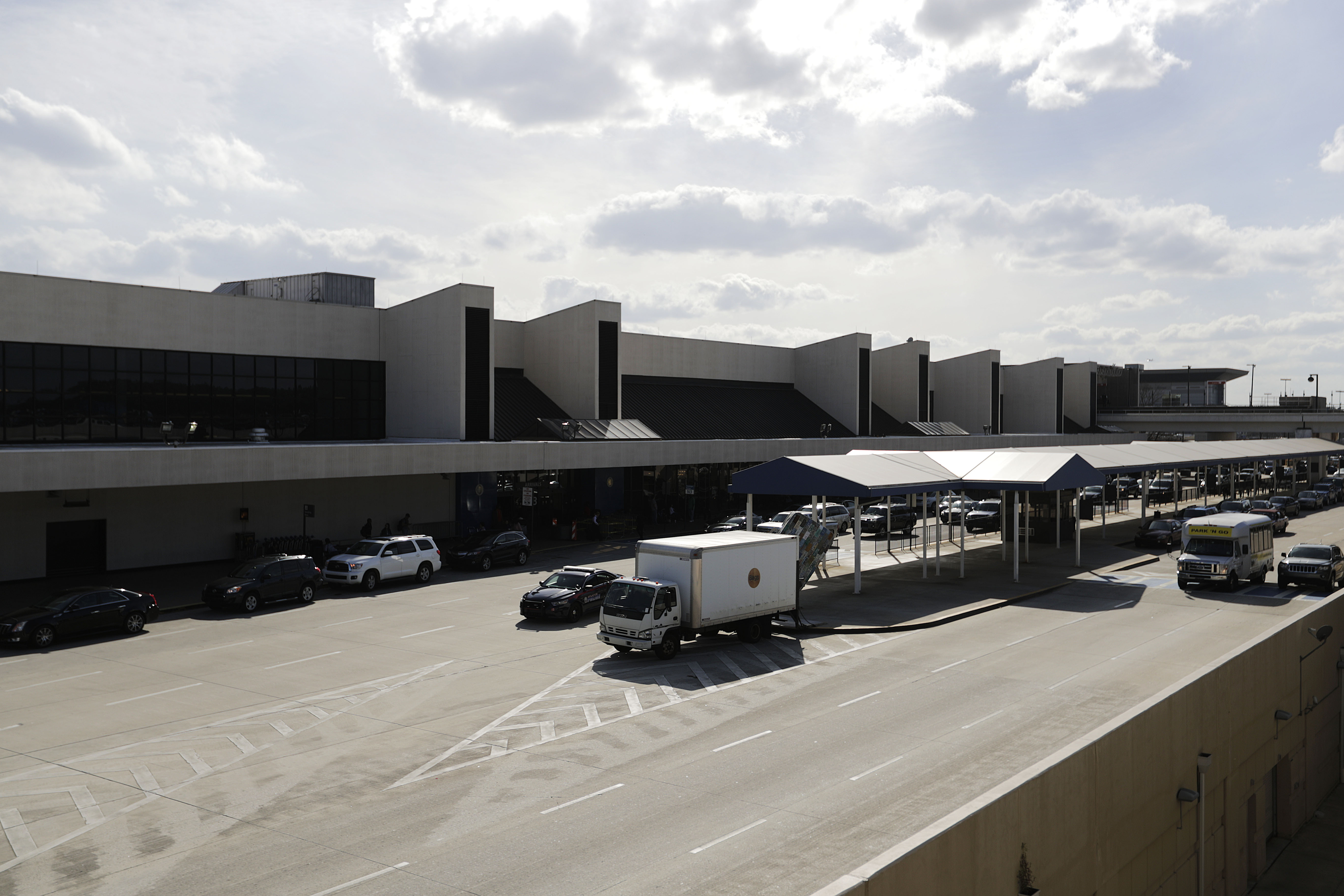 FILE - The exterior of the North terminal is seen at Hartsfield-Jackson Atlanta International Airport Thursday, March 10, 2016, in Atlanta. (AP Photo/David Goldman, file)