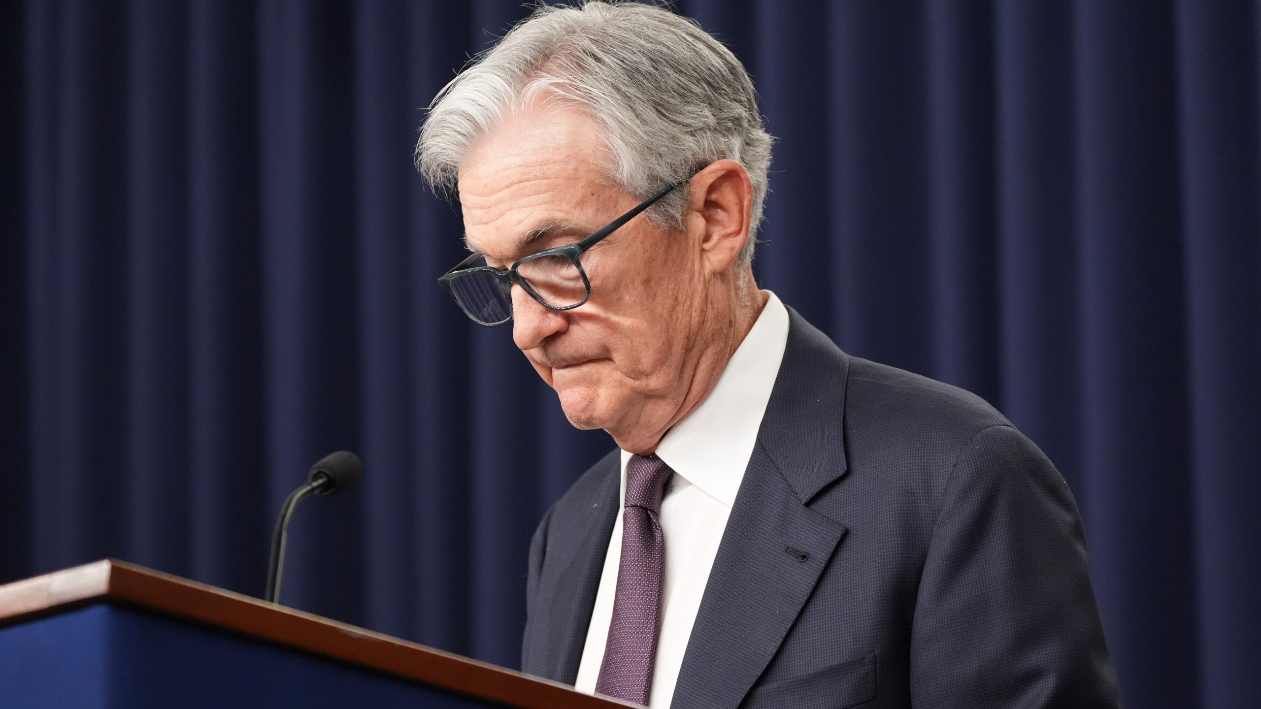 Federal Reserve Chairman Jerome Powell speaks during a news conference following the Federal Open Market Committee meeting, Wednesday, May 7, 2025, at the Federal Reserve in Washington. (AP Photo/Jacquelyn Martin)