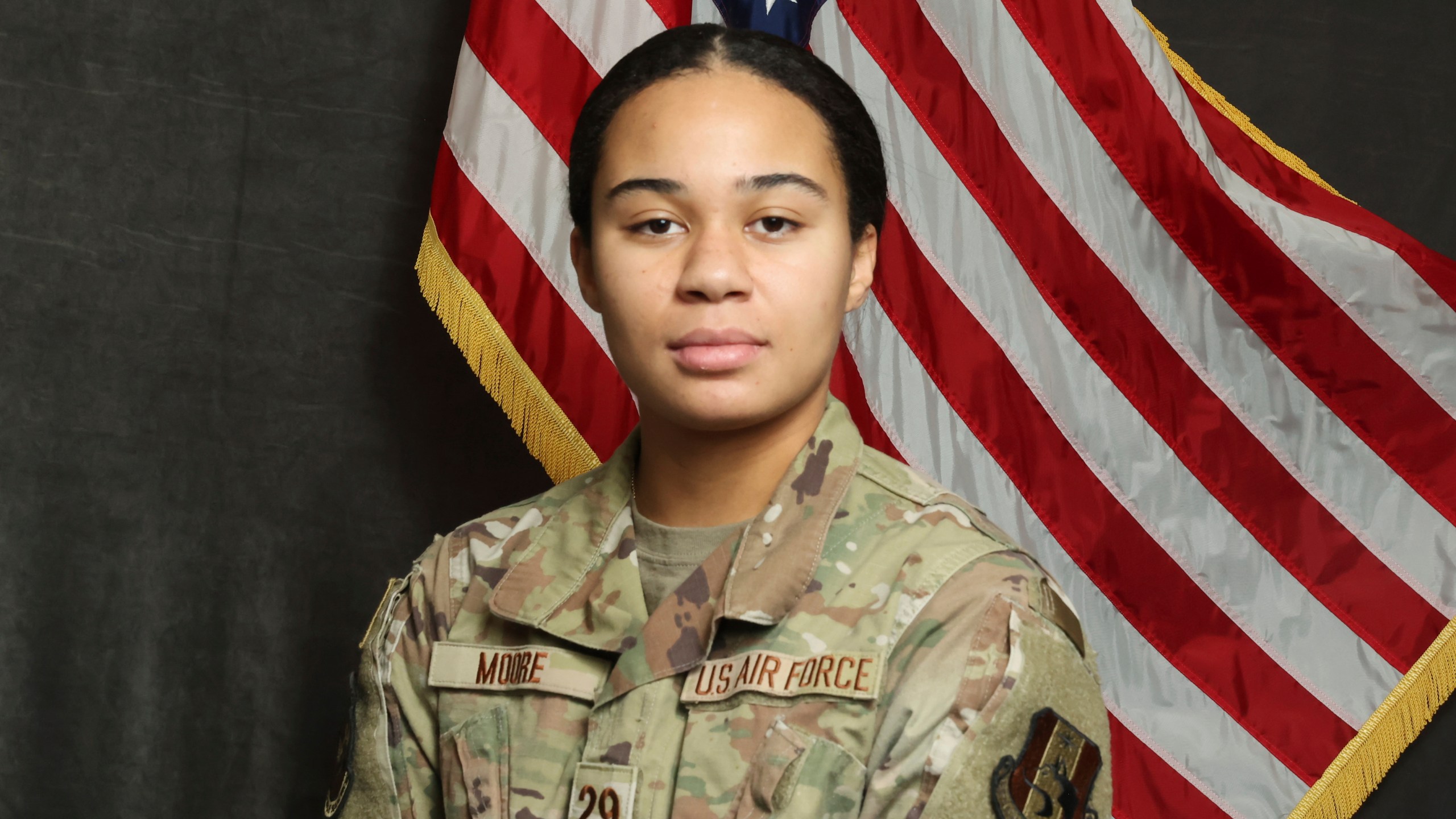 This undated photo provided by the U.S. Air Force Academy shows cadet candidate Ava Moore. (U.S. Air Force Academy via AP)