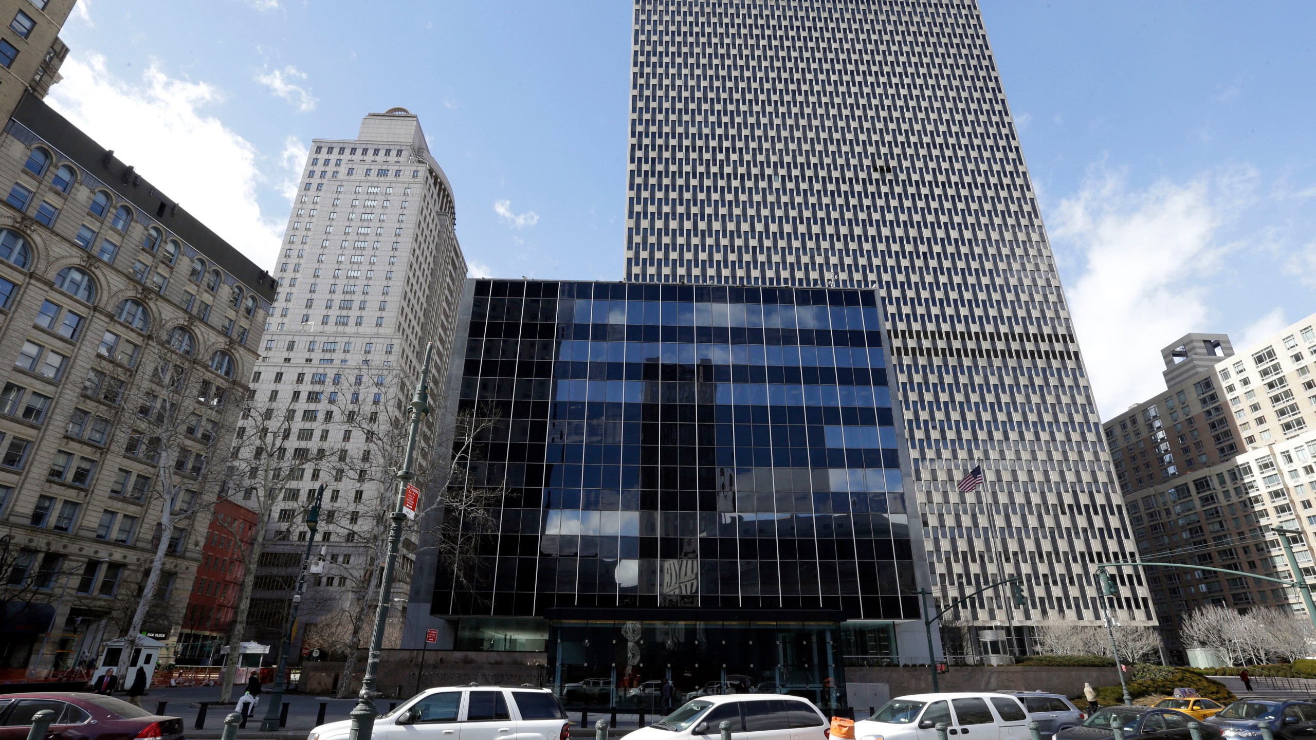 FILE - The United States Court of International Trade is seen in front of the Jacob K. Javits Federal building in this Wednesday, March 18, 2015, in New York. (AP Photo/Mary Altaffer, File)