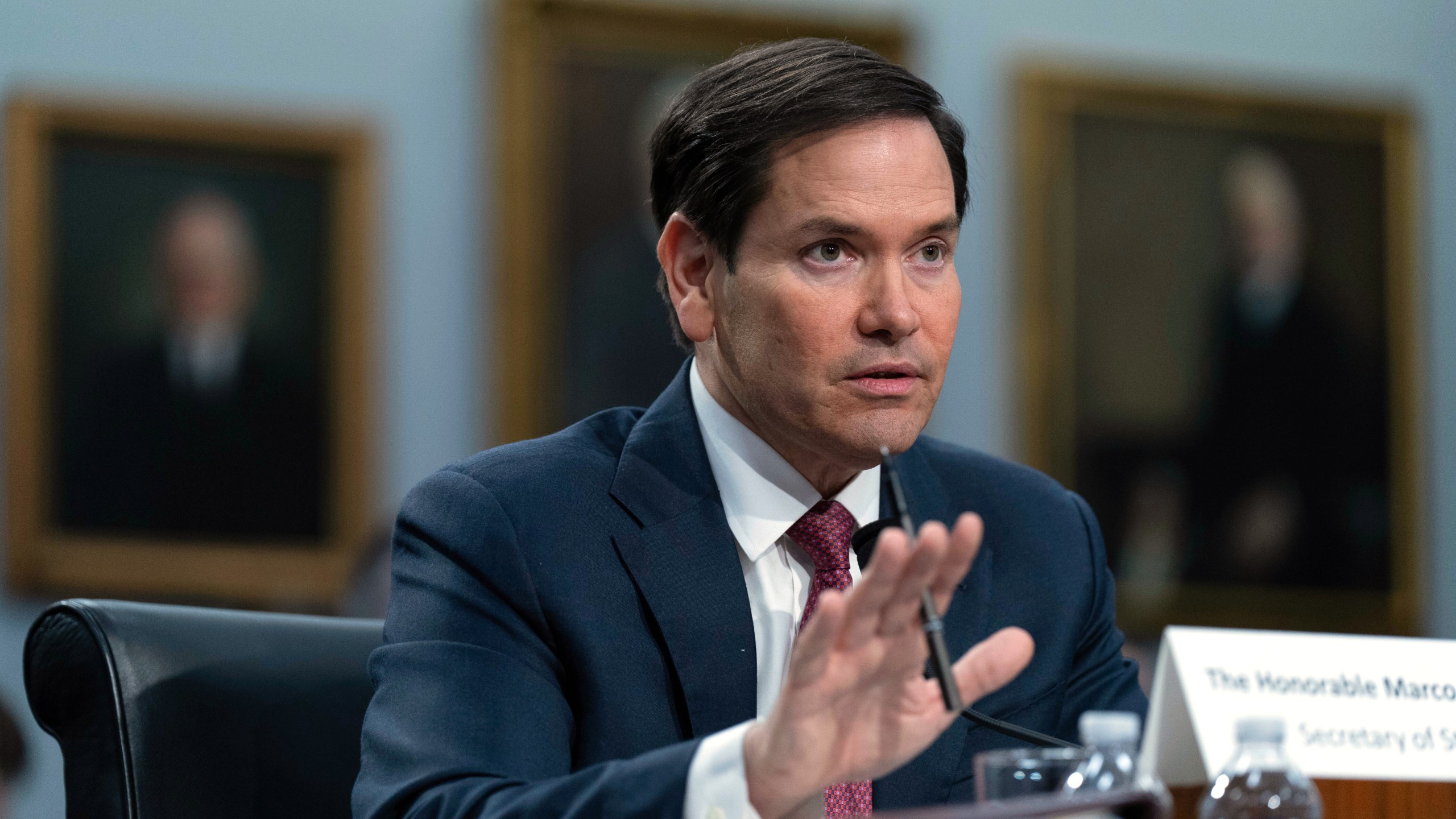 Secretary of State Marco Rubio testifies before House Committee on Appropriations subcommittee budget hearing for the Department of State and related programs on Capitol Hill in Washington, Wednesday, May 21, 2025. (AP Photo/Jose Luis Magana)