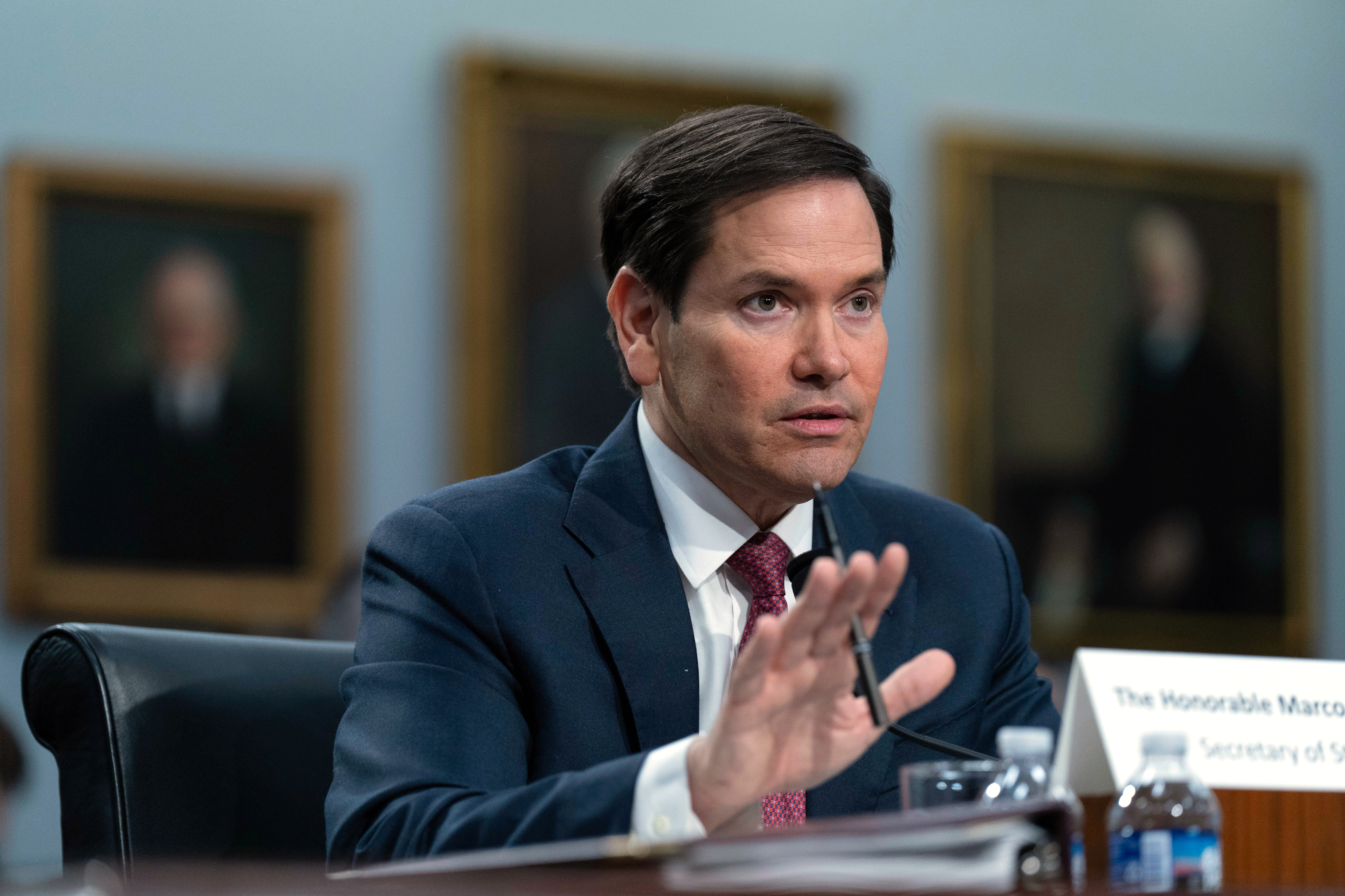 Secretary of State Marco Rubio testifies before House Committee on Appropriations subcommittee budget hearing for the Department of State and related programs on Capitol Hill in Washington, Wednesday, May 21, 2025. (AP Photo/Jose Luis Magana)