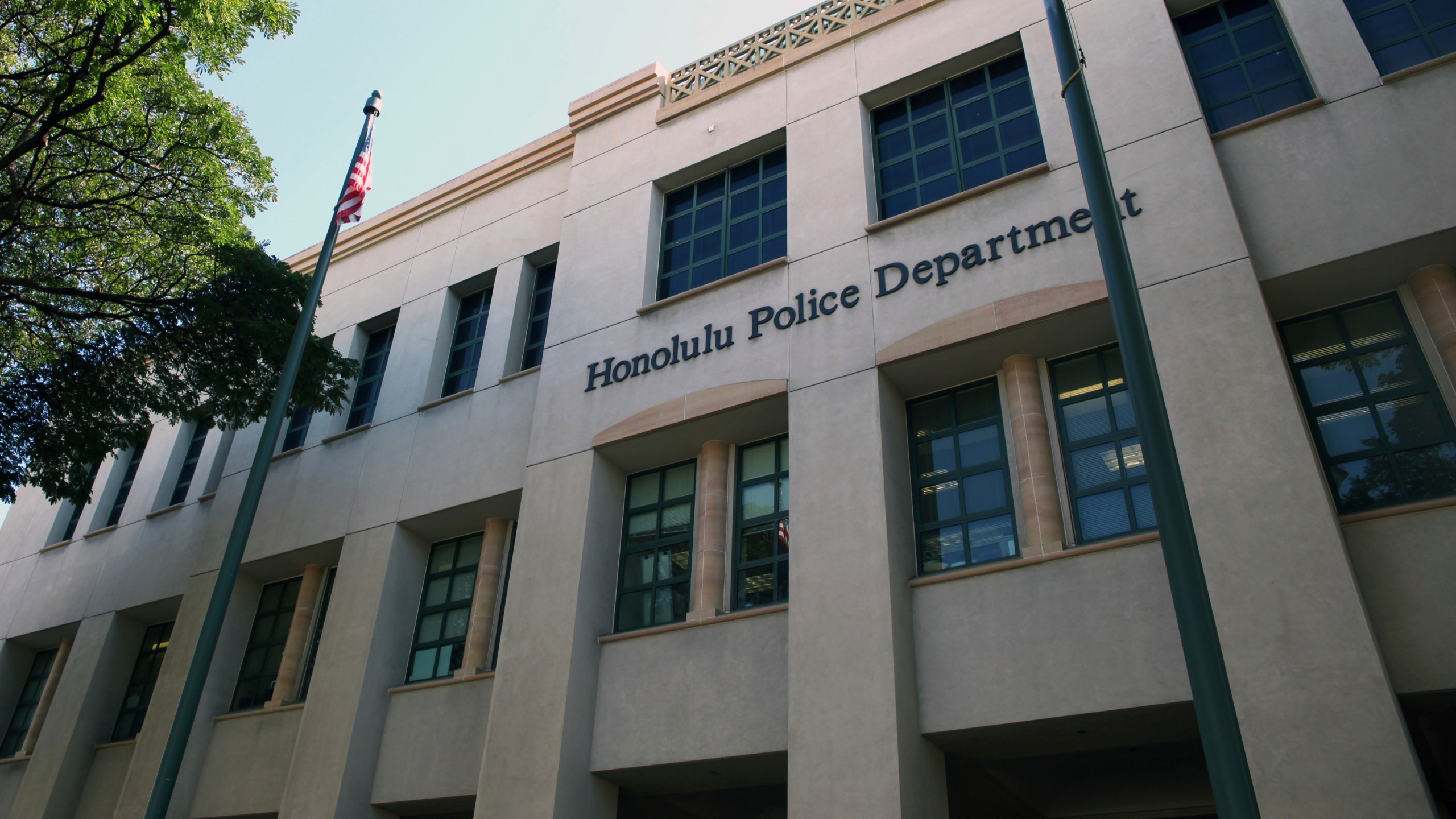 FILE - This photo shows the entrance of the Honolulu Police Department in Honolulu, Hawaii, on March 16, 2016. (AP Photo/Marina Riker, File)