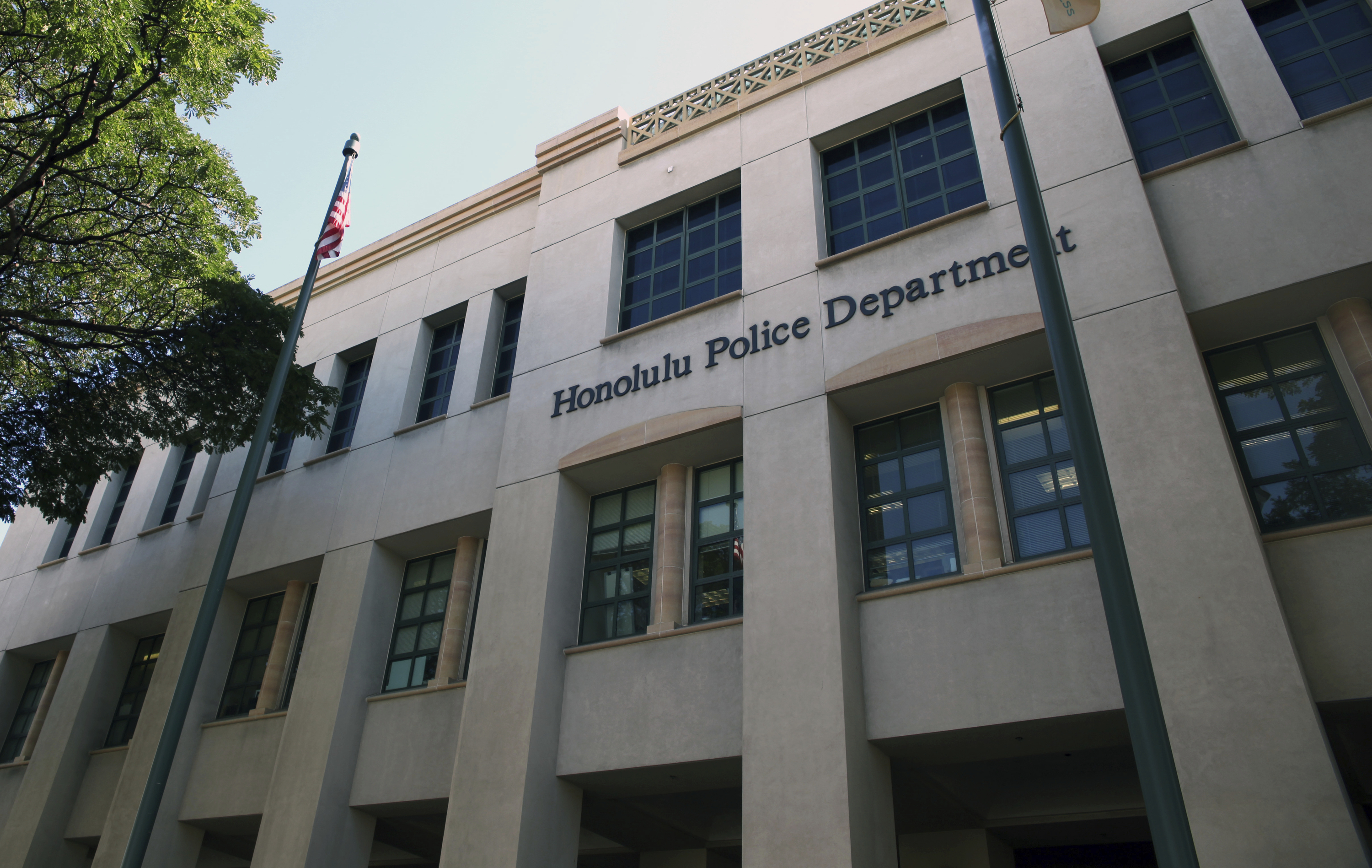 FILE - This photo shows the entrance of the Honolulu Police Department in Honolulu, Hawaii, on March 16, 2016. (AP Photo/Marina Riker, File)