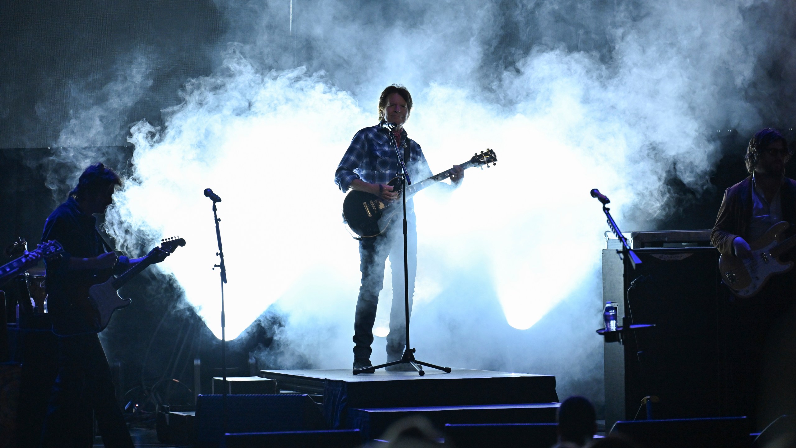 Musician John Fogerty performs during his 80th birthday celebration concert at the Beacon Theatre on Thursday, May 29, 2025, in New York. (Photo by Evan Agostini/Invision/AP)
