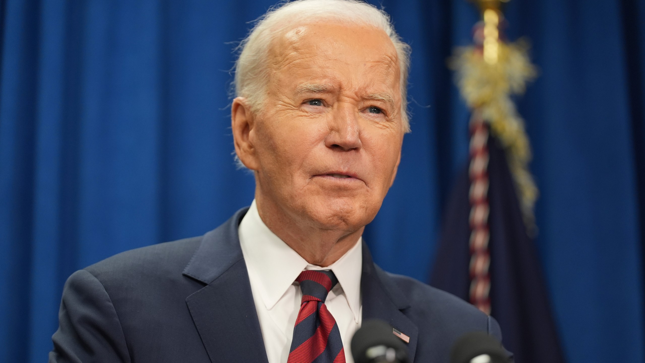 FILE - President Joe Biden speaks to the media in North Charleston, S.C., Jan. 19, 2025. (AP Photo/Stephanie Scarbrough, File)