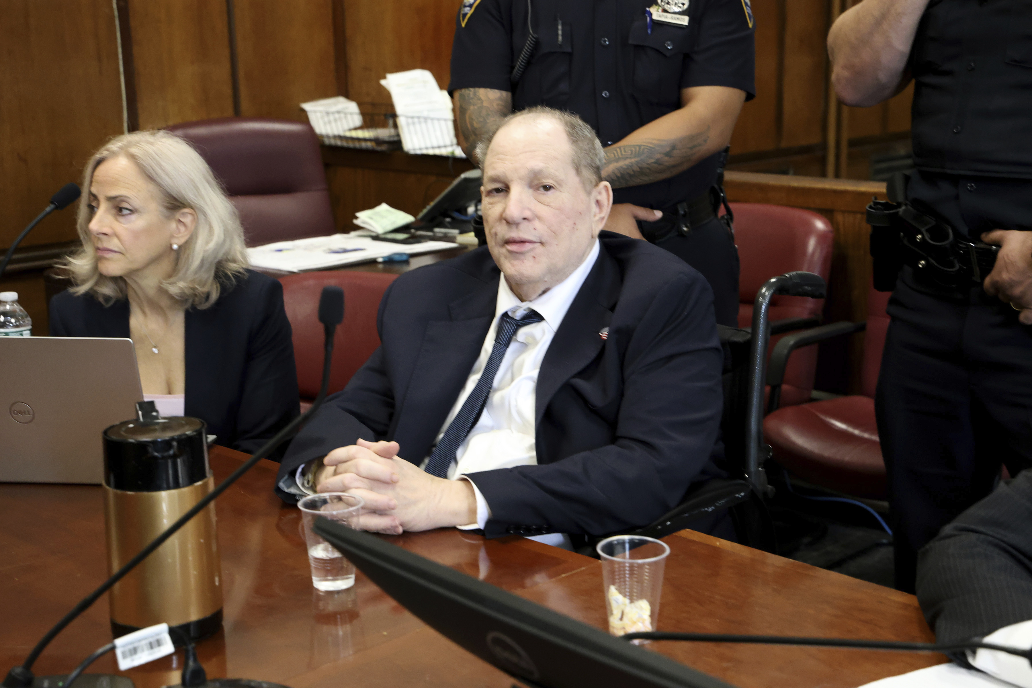 Harvey Weinstein appears in state court in Manhattan for his retrial on Friday, May 30, 2025 in New York. (Jefferson Siegel/The New York Times via AP, Pool)