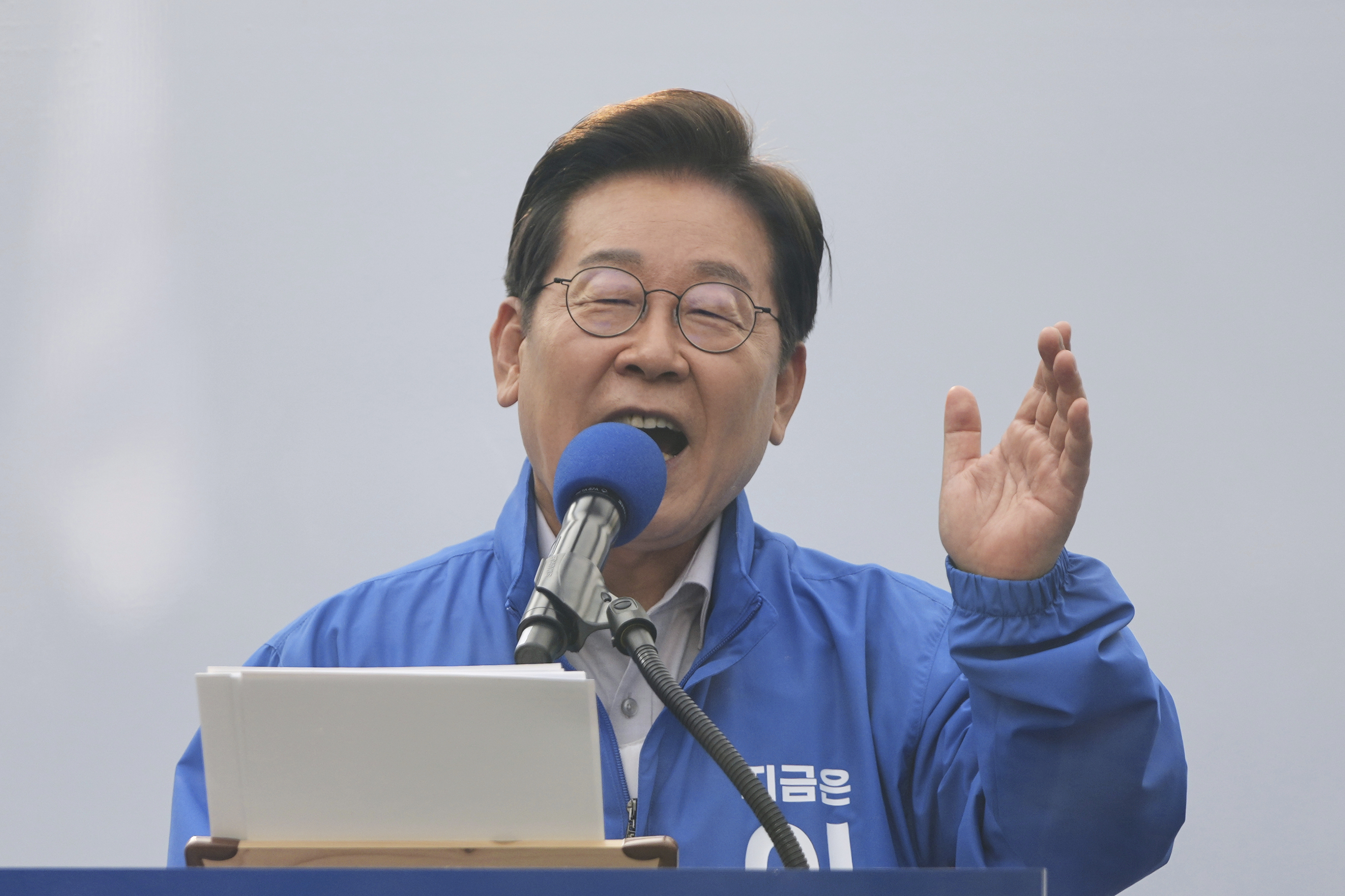 FILE - South Korea's Democratic Party's presidential election candidate Lee Jae-myung, speaks during a presidential election campaign in Seoul, South Korea, Wednesday, May 28, 2025. (AP Photo/Lee Jin-man, File)