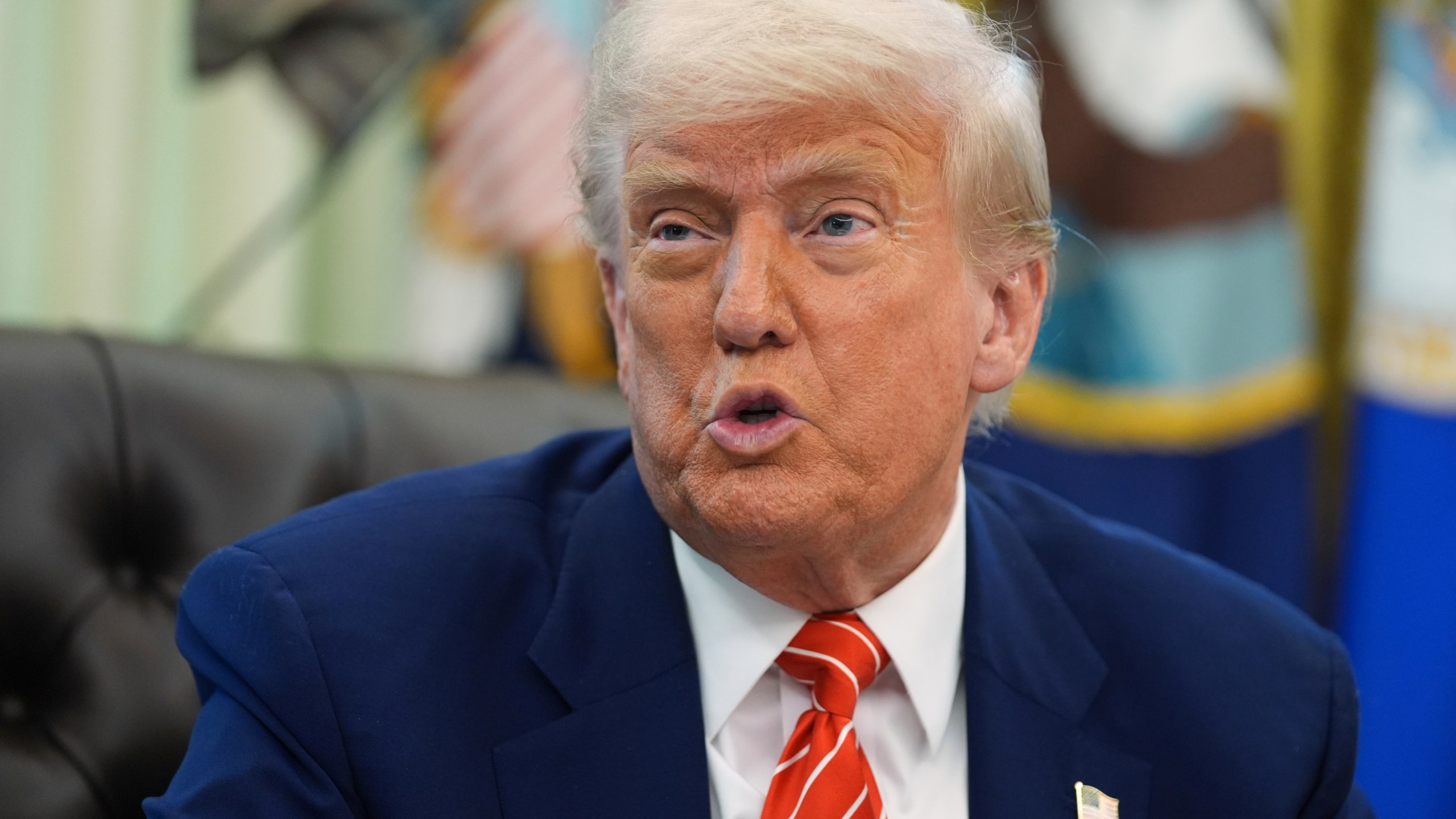 President Donald Trump speaks during a news conference with Elon Musk in the Oval Office of the White House, Friday, May 30, 2025, in Washington. (AP Photo/Evan Vucci)