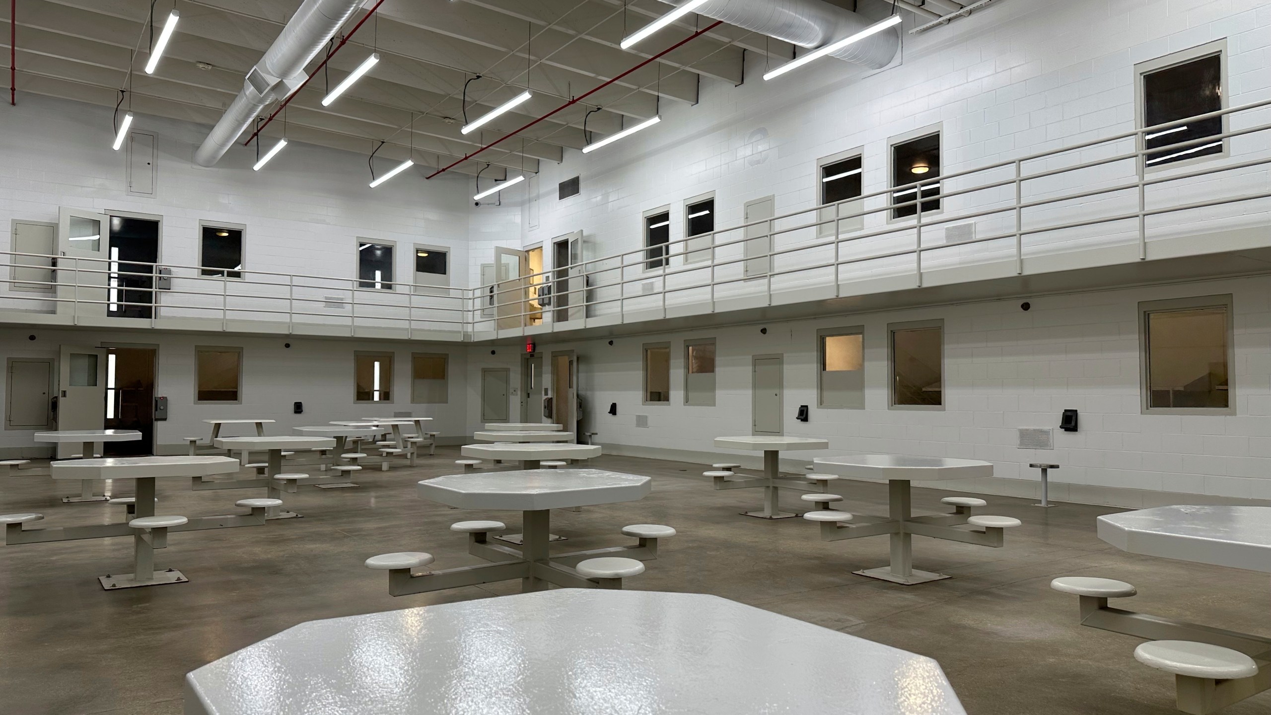 A judge has halted CoreCivic, on Wednesday, June 4, 2025, from housing immigrants facing possible deportation in a shuttered facility that the private prison operator now calls the Midwest Regional Reception Center, in Leavenworth, Kan., pictured Monday, March 3, 2025, unless it can get a permit from frustrated city officials. (AP Photo/Nick Ingram)