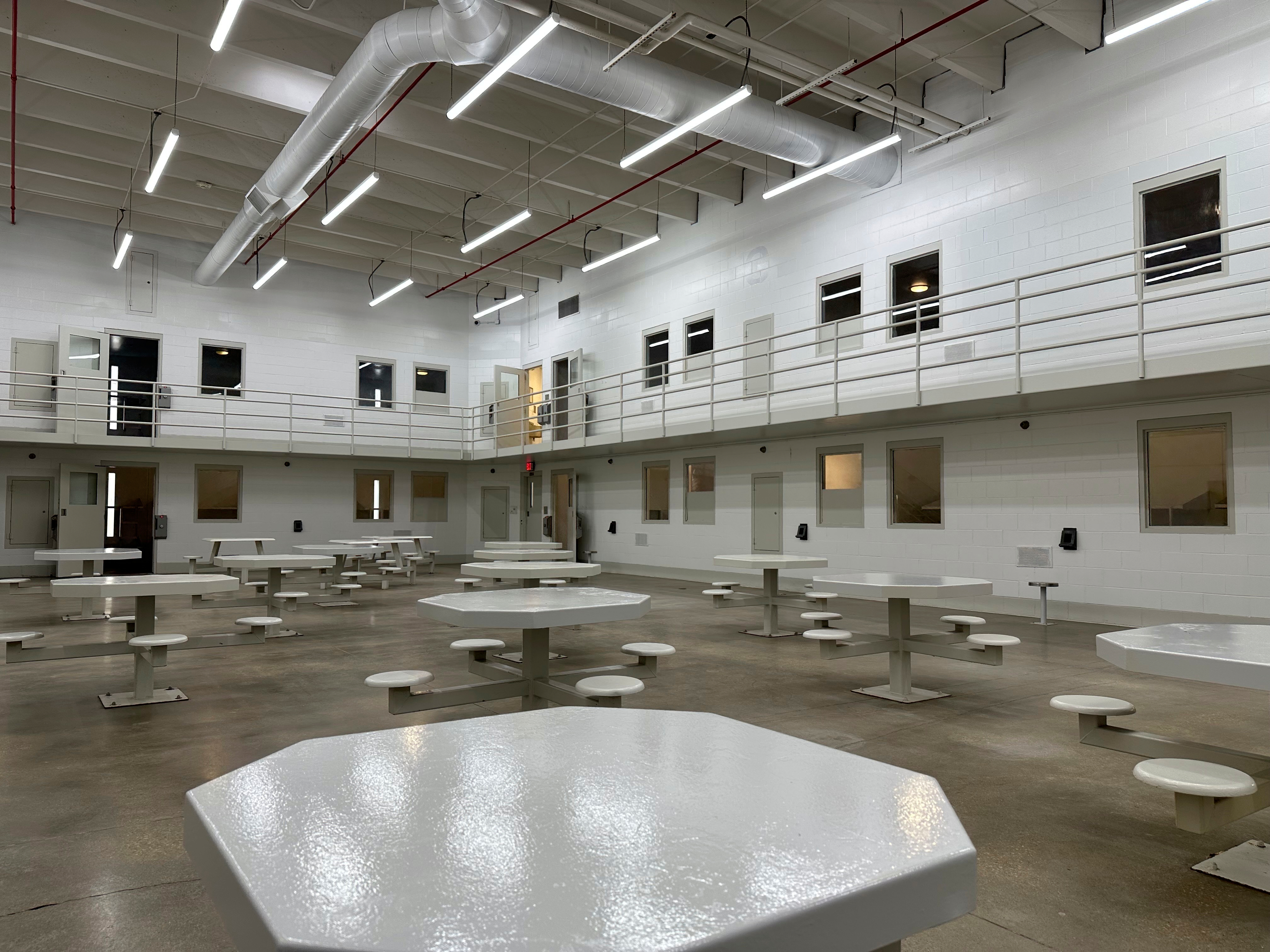 A judge has halted CoreCivic, on Wednesday, June 4, 2025, from housing immigrants facing possible deportation in a shuttered facility that the private prison operator now calls the Midwest Regional Reception Center, in Leavenworth, Kan., pictured Monday, March 3, 2025, unless it can get a permit from frustrated city officials. (AP Photo/Nick Ingram)