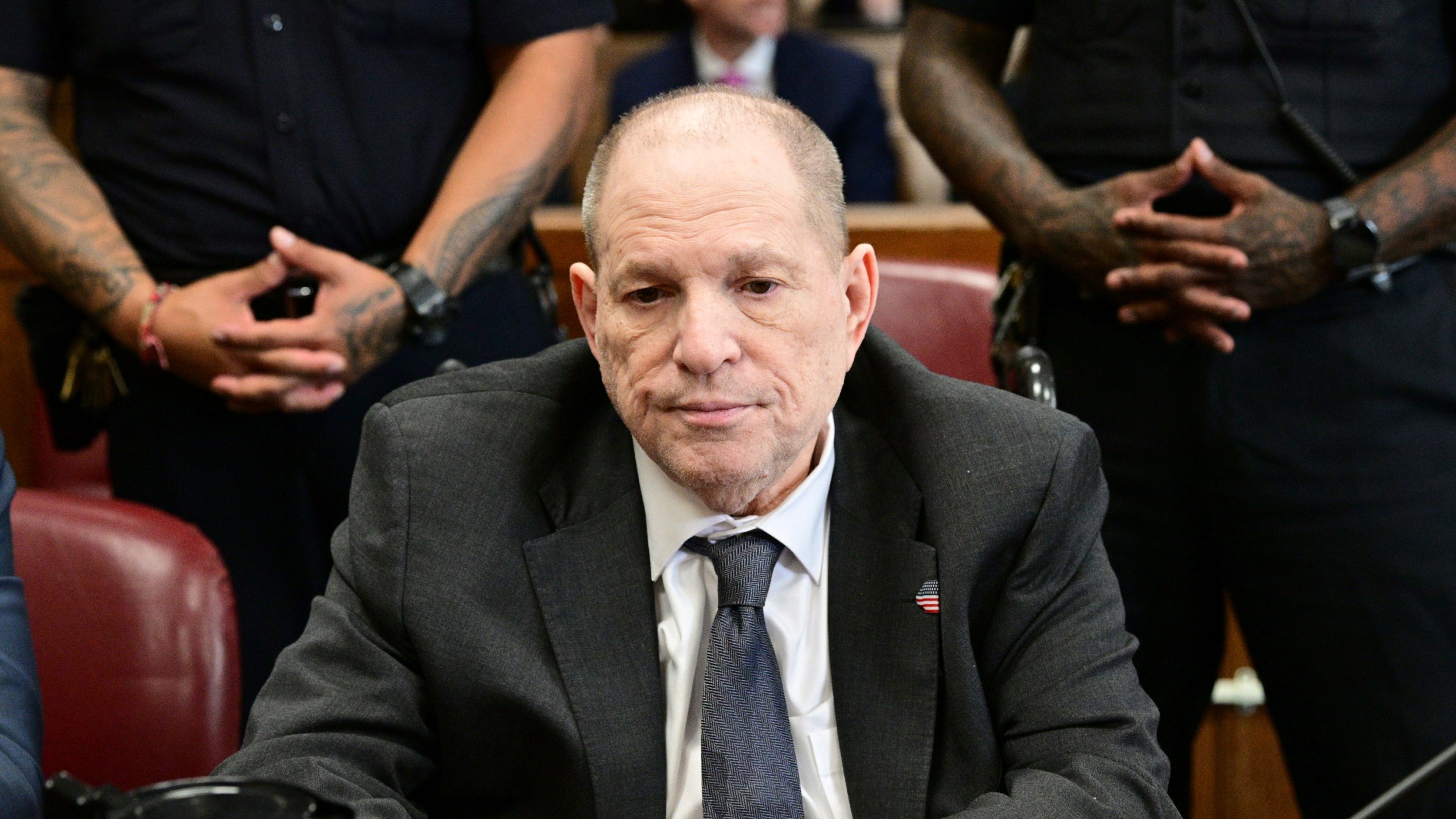 Harvey Weinstein appears in state court in Manhattan for his retrial on Wednesday, June 4, 2025 in New York. (Curtis Means/Pool Photo via AP)