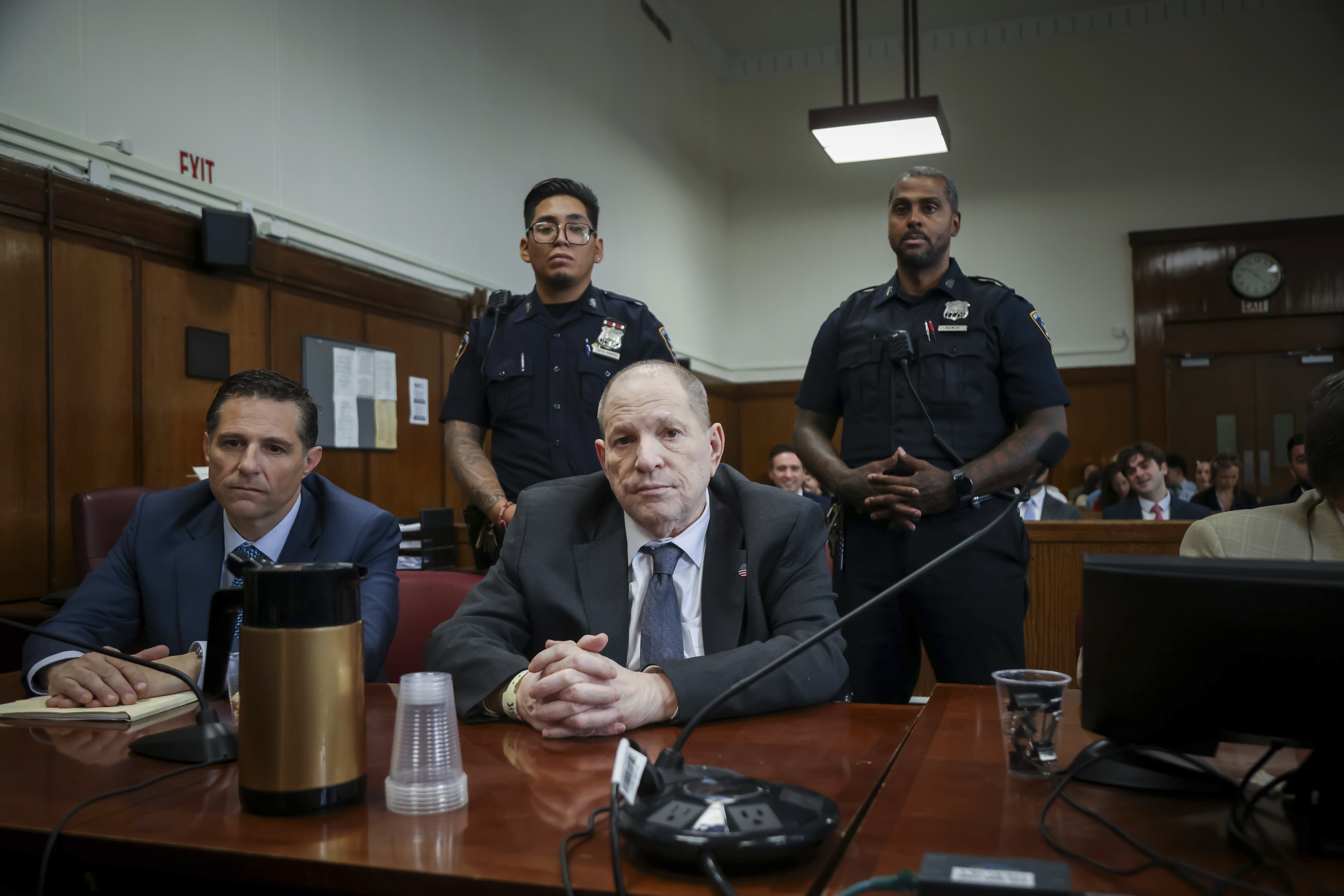 Harvey Weinstein appears in state court in Manhattan for his retrial on Wednesday, June 4, 2025 in New York. (Michael Nagle/Pool Photo via AP)