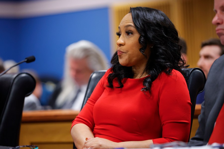 FILE - Fulton County District Attorney Fani Willis arrives during a hearing on the Georgia election interference case in Atlanta, March 1, 2024. (AP Photo/Alex Slitz, Pool, File)