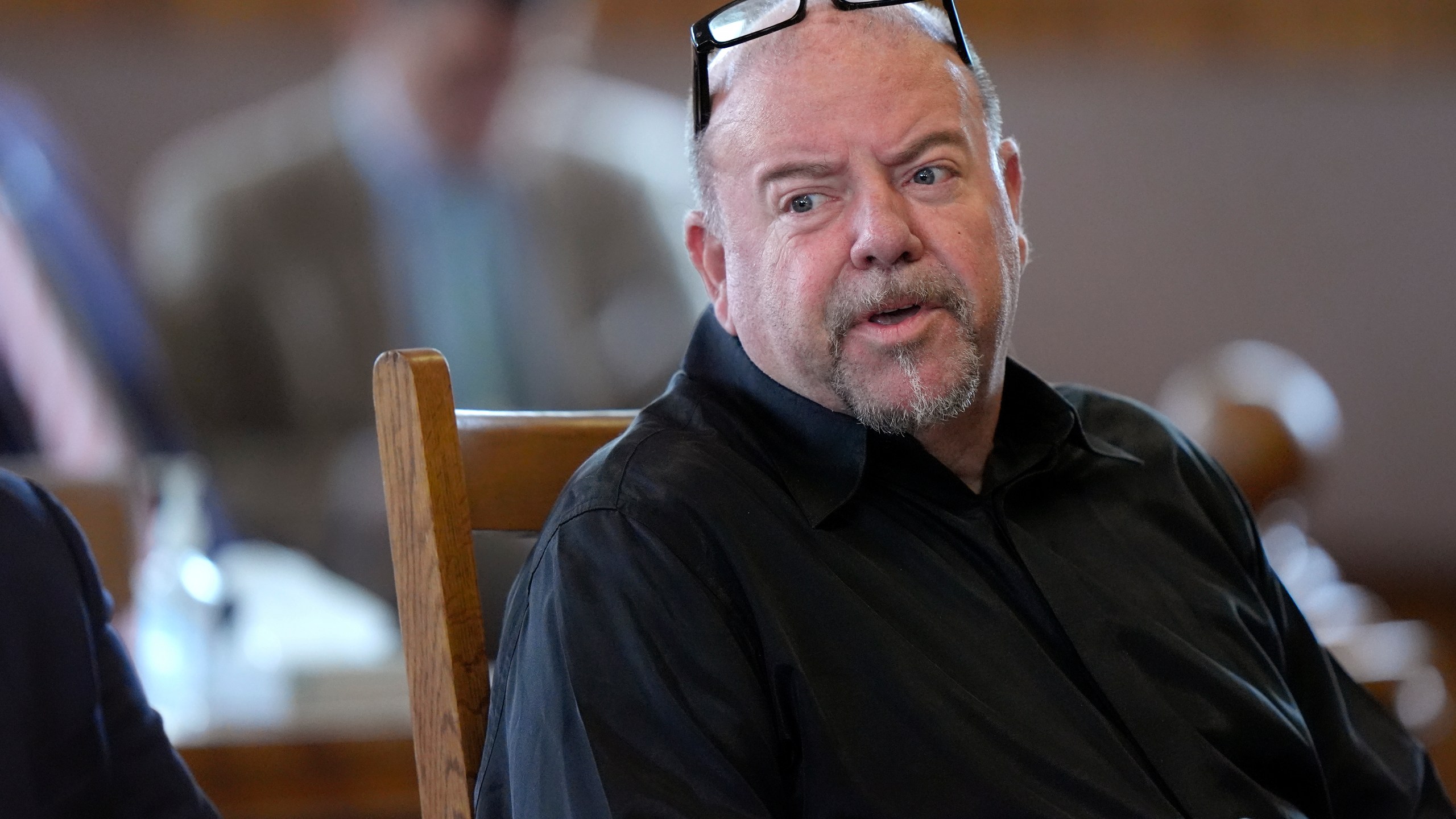 FILE - Steve Kramer is seated June 5, 2024, at Superior Court, in Laconia, N.H., during his arraignment in connection with charges of voter suppression and impersonating a candidate. (AP Photo/Steven Senne, Pool)