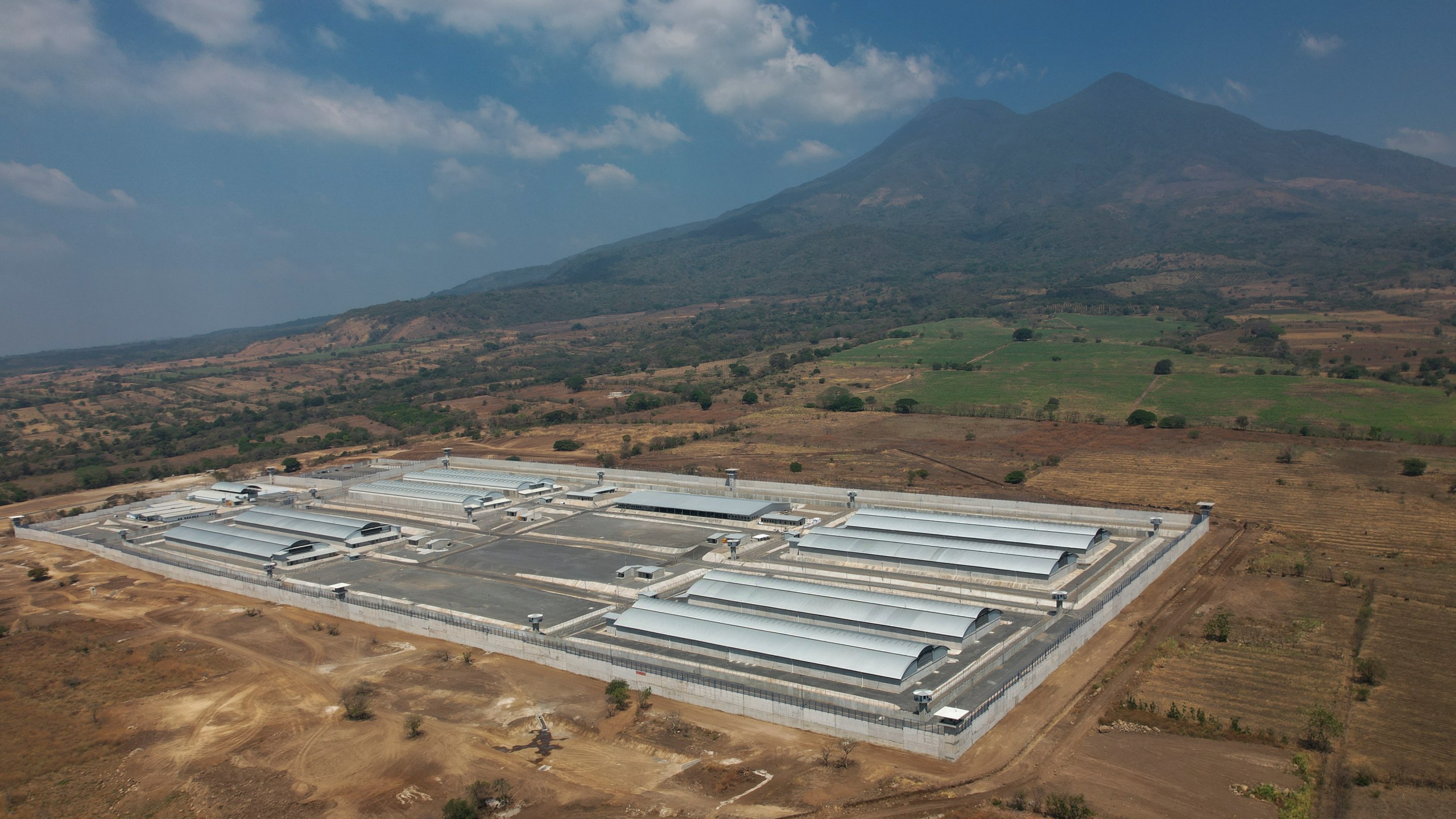FILE - The mega-prison known as Detention Center Against Terrorism (CECOT) stands in Tecoluca, El Salvador, March 5, 2023. (AP Photo/Salvador Melendez, File)
