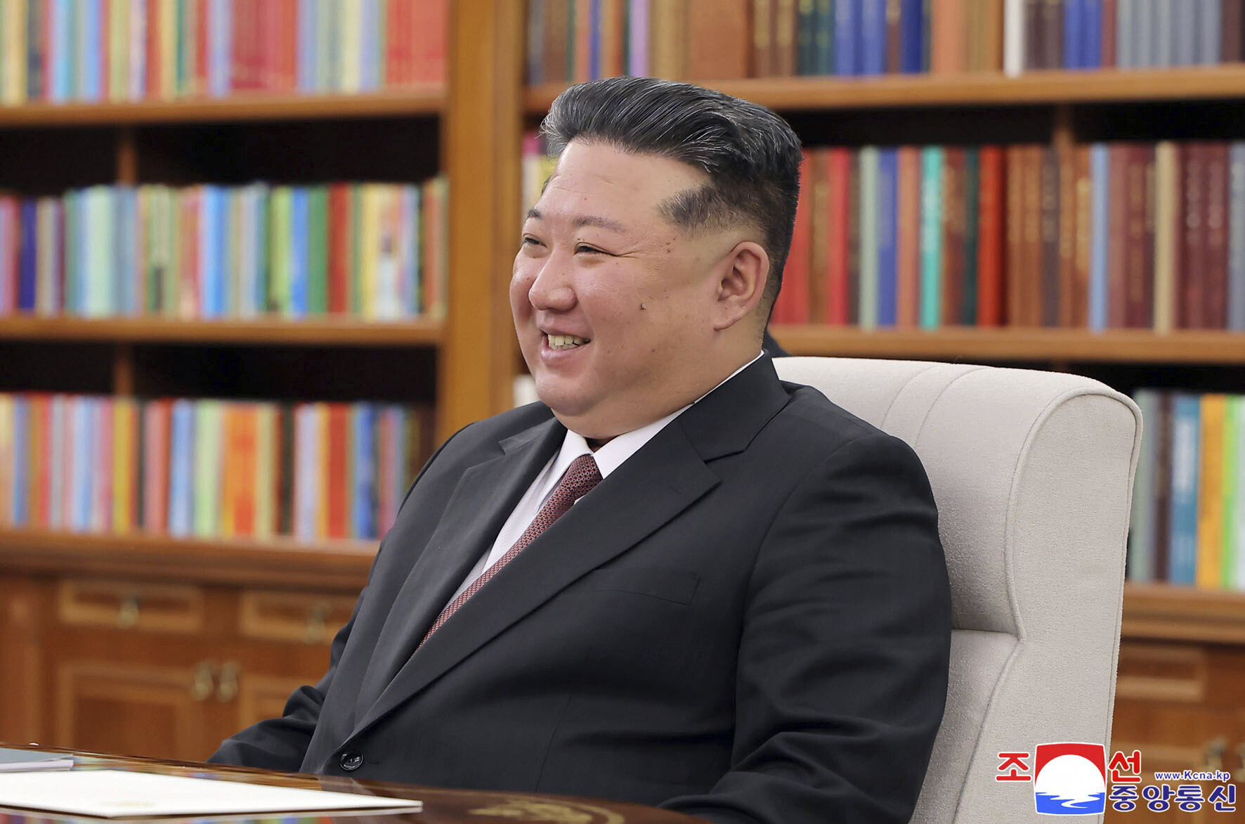 In this photo provided by the North Korean government, North Korean leader Kim Jong Un meets with Russian Security Council Secretary Sergei Shoigu in Pyongyang, North Korea, Wednesday, June 4, 2025. Independent journalists were not given access to cover the event depicted in this image distributed by the North Korean government. The content of this image is as provided and cannot be independently verified. Korean language watermark on image as provided by source reads: "KCNA" which is the abbreviation for Korean Central News Agency. (Korean Central News Agency/Korea News Service via AP)
