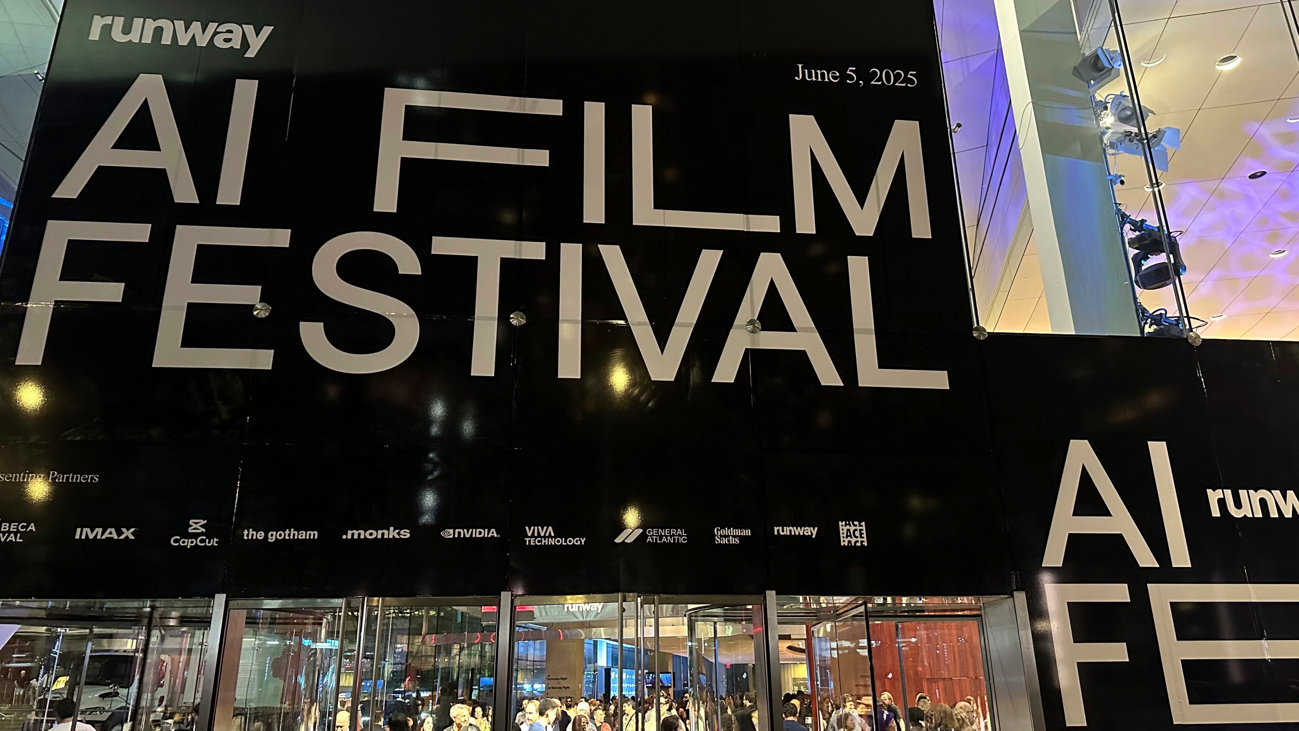 Runway's third-annual AI Film Festival kicks off with a screening at Lincoln Center's Alice Tully Hall in New York on Thursday, June 5, 2025. (AP Photo/Wyatte Grantham-Philips)