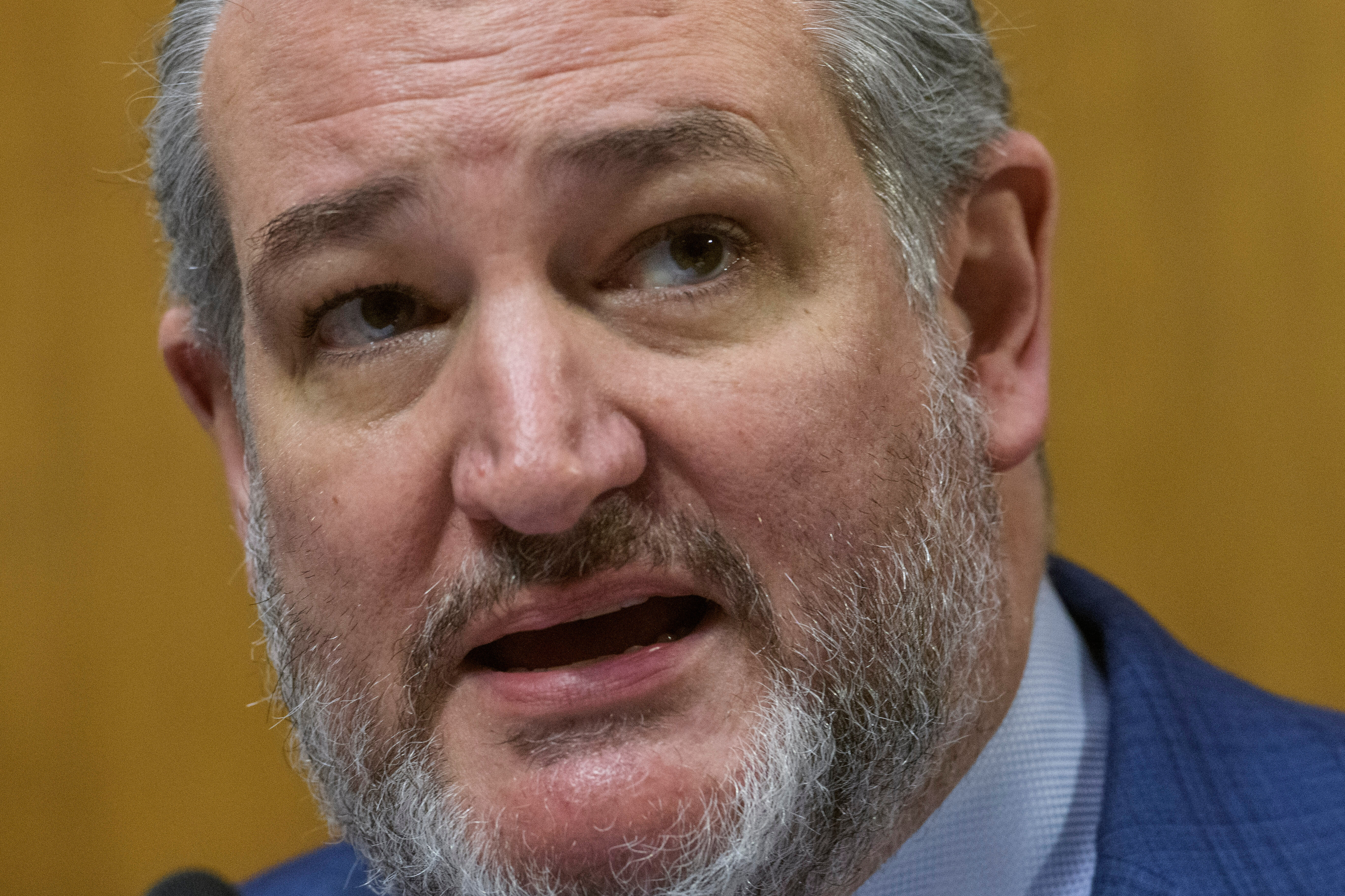Subcommittee Chairman Sen. Ted Cruz, R-Texas, gives his opening remarks during a Senate Committee on the Judiciary joint subcommittee hearing to examine District Judges v. Trump, on Capitol Hill, Tuesday, June 3, 2025, in Washington. (AP Photo/Rod Lamkey, Jr.)