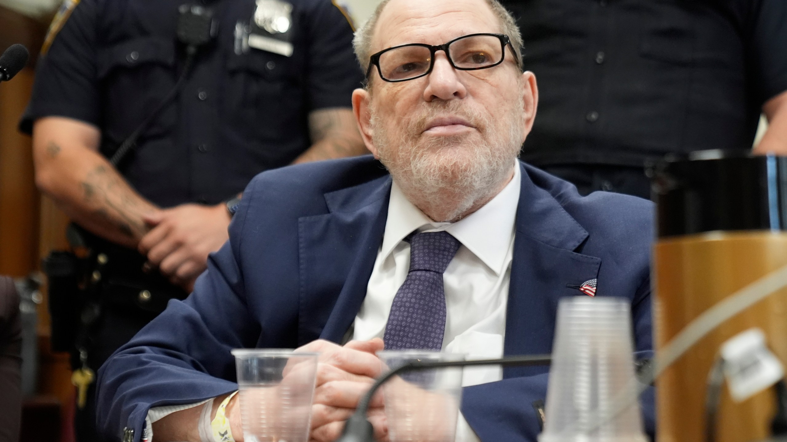 Harvey Weinstein appears for his retrial at a Manhattan court, Wednesday, May 21, 2025, in New York. (AP Photo/Pamela Smith, Pool)