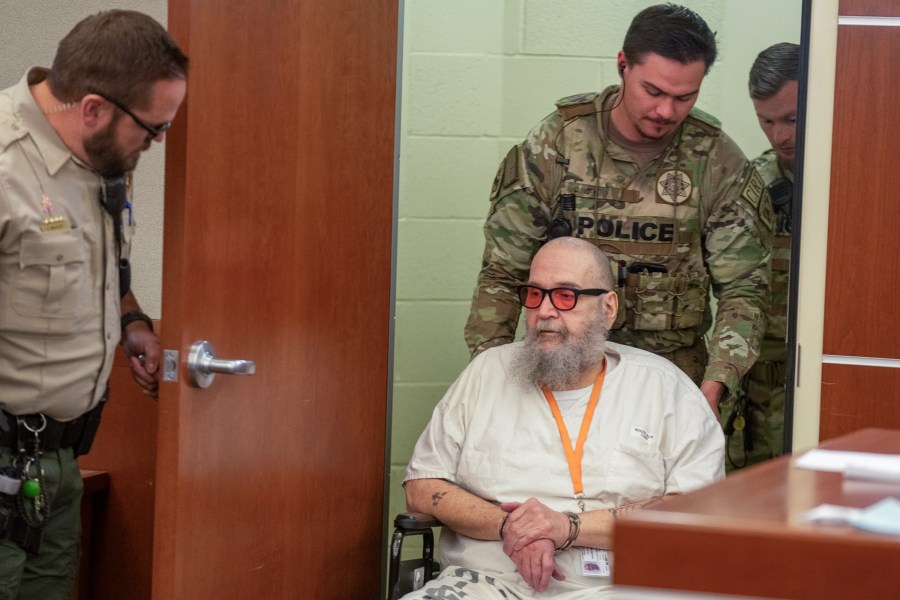 FILE - Ralph Leroy Menzies appears in Third District Court for a competency hearing in West Jordan, Utah, Monday, Nov 18, 2024. (Rick Egan/The Salt Lake Tribune via AP, Pool, File)