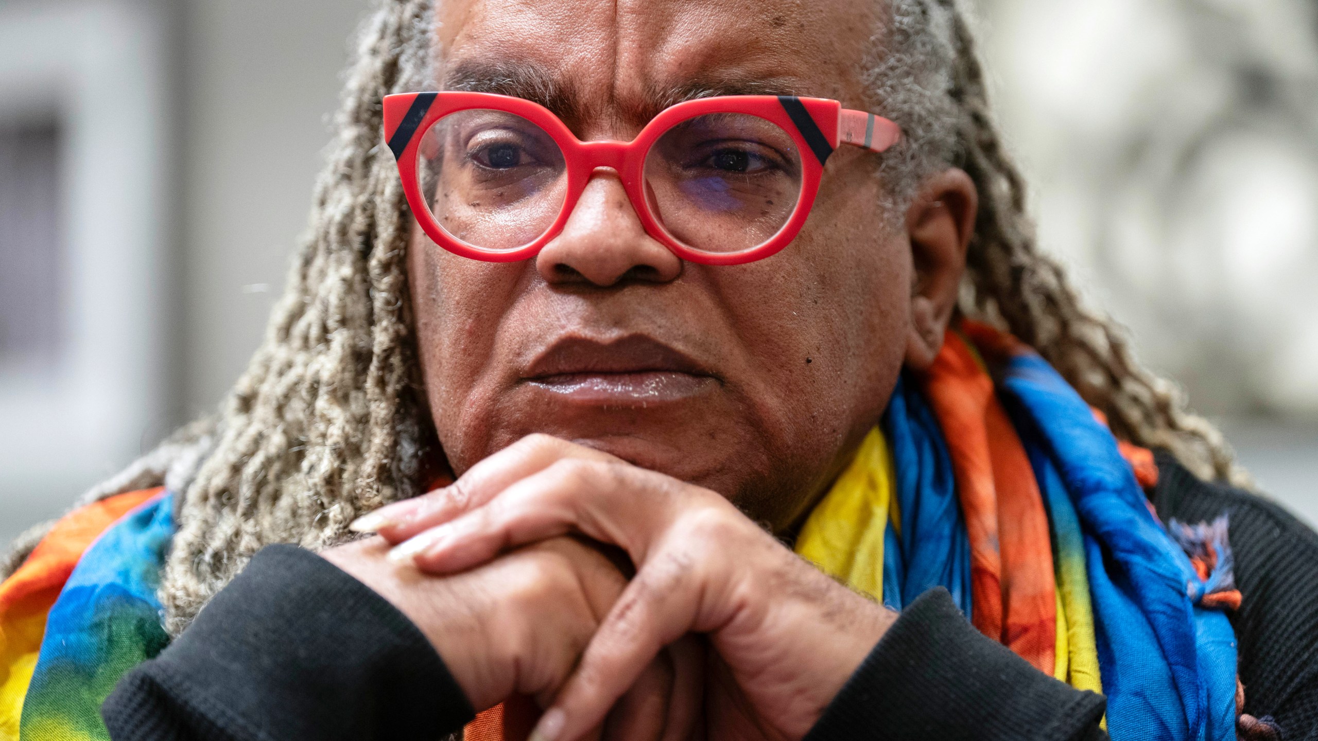 Rayceen Pendarvis speaks during an interview with The Associated Press in Washington, Tuesday, June 3, 2025. (AP Photo/Jose Luis Magana)