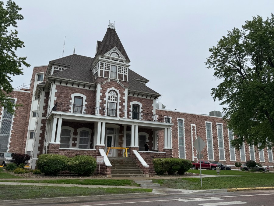 The South Dakota State Penitentiary sits north of downtown Sioux Falls on Friday, May 23, 2025. (AP Photo/Sarah Raza)