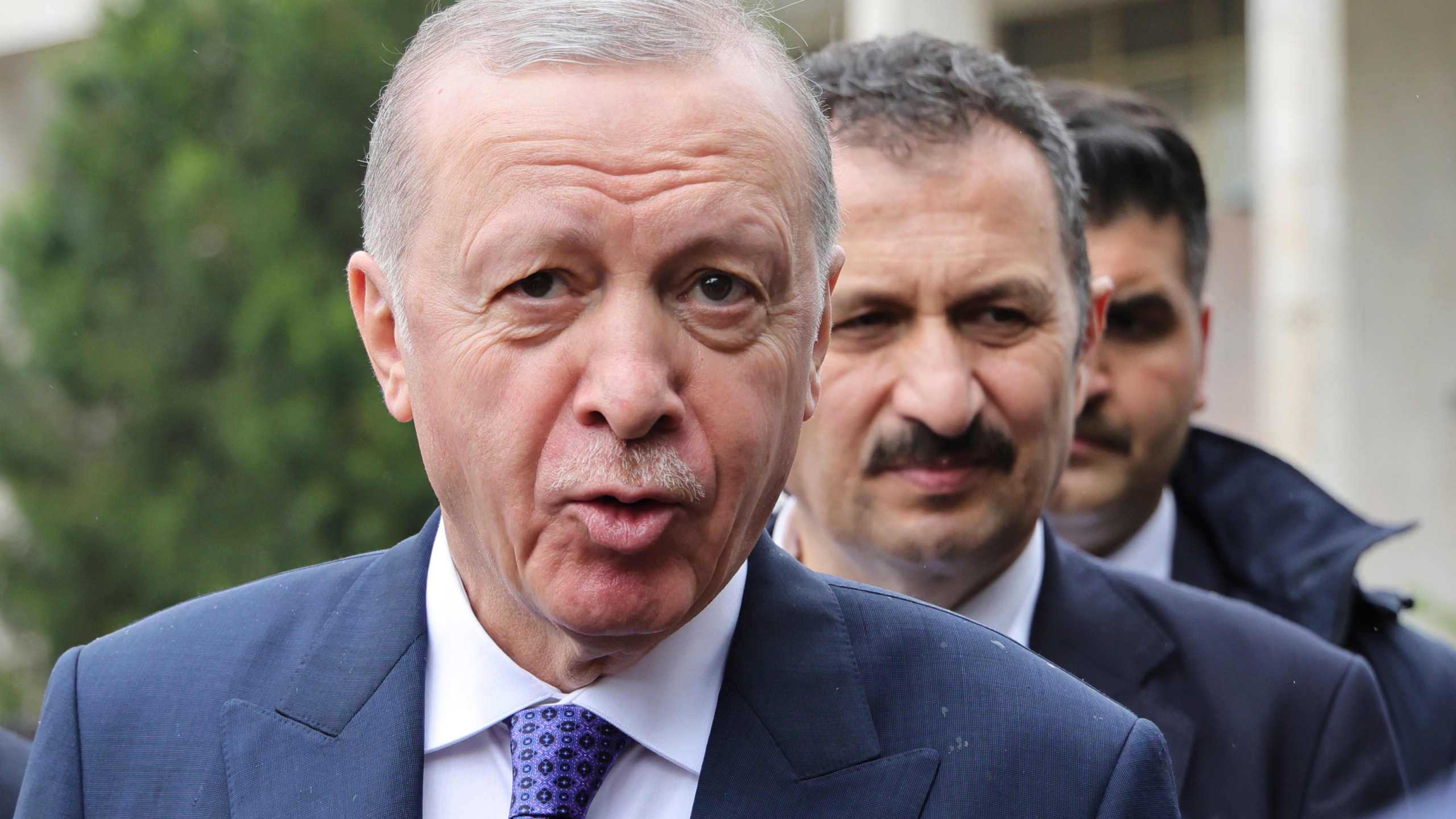 FILE - Turkish President Recep Tayyip Erdogan attends the European Political Community summit in Tirana, Albania, Friday, May 16, 2025. (AP Photo/Vlasov Sulaj,File)