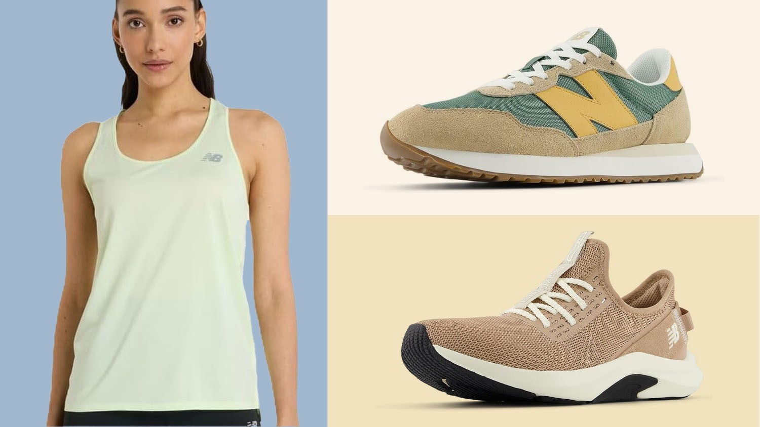 BestReviews illustration / New Balance sneakers and gear are up to 40% off on Amazon right now