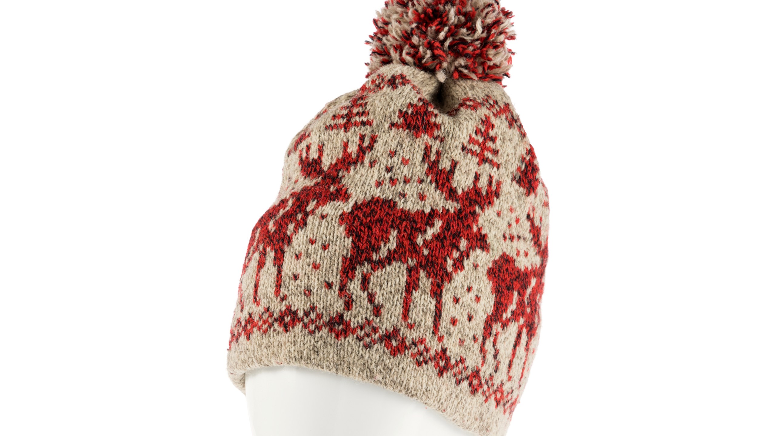 This image shows the knit hat worn by Macaulay Culkin in the film "Home Alone." (Heritage Auctions via AP)