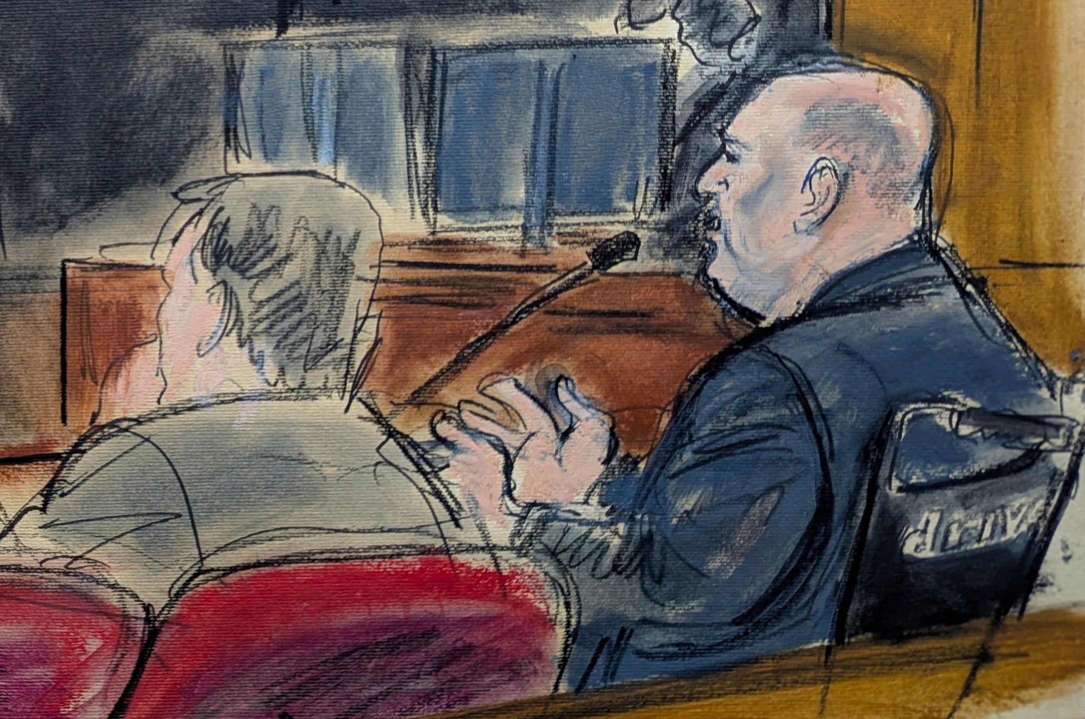 Harvey Weinstein speaks to Judge Curtis Farber regarding juror #1 in Manhattan criminal court, Wednesday, June 11, 2025, in New York. (Elizabeth Williams via AP)