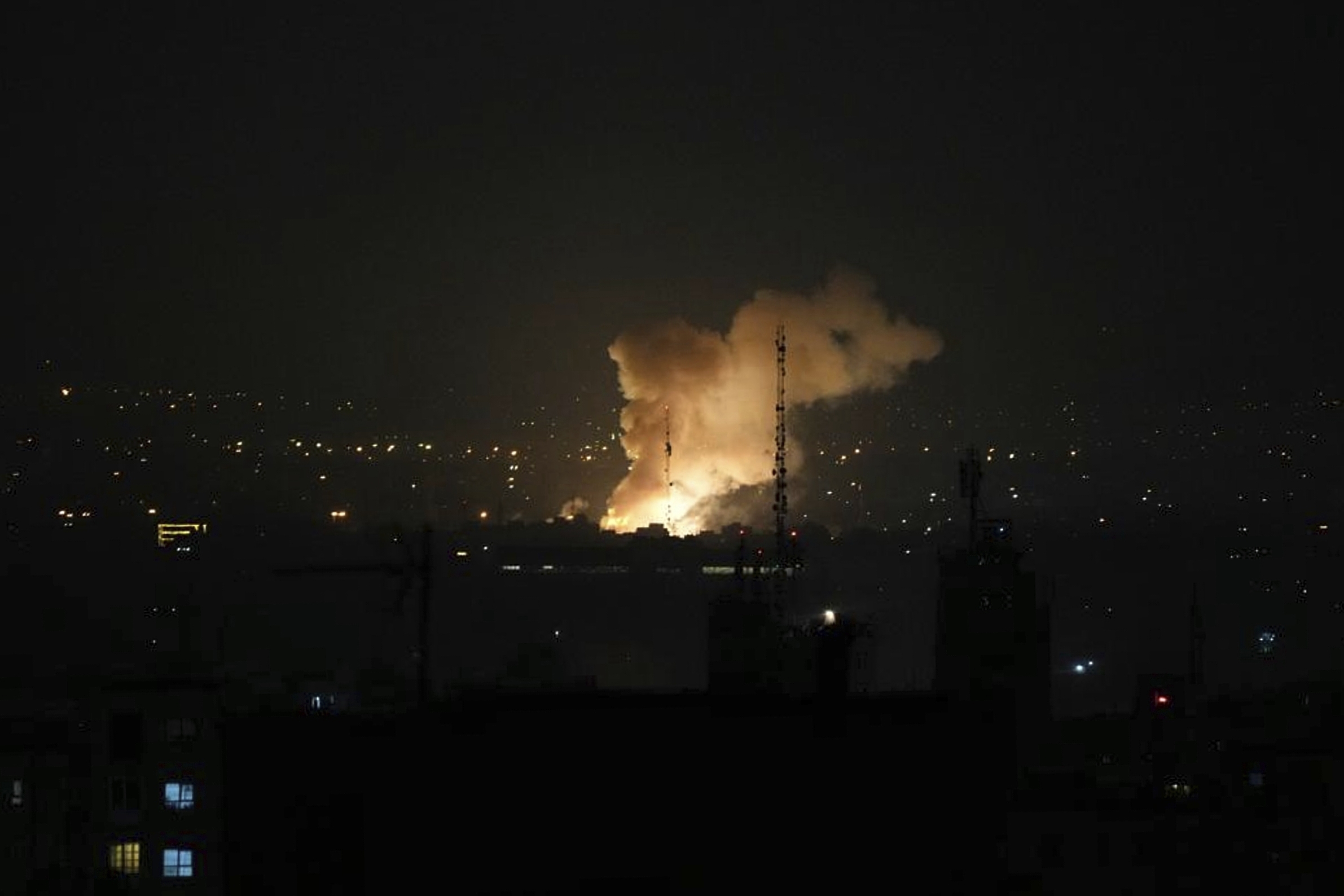Smoke rises after an explosion in Tehran, Iran, Friday, June 13, 2025. Israel attacked Iran's capital early Friday, with explosions booming across Tehran.(AP Photo/Vahid Salemi)