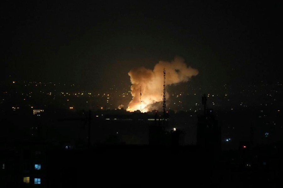 Smoke rises after an explosion in Tehran, Iran, Friday, June 13, 2025. Israel attacked Iran's capital early Friday, with explosions booming across Tehran.(AP Photo/Vahid Salemi)