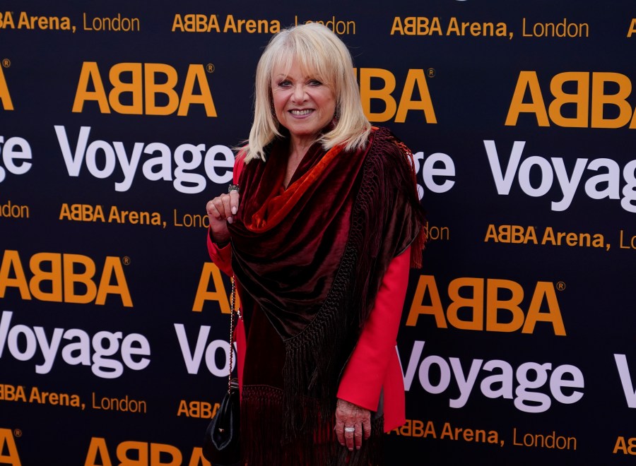 FILE - Elaine Paige arrives for the ABBA Voyage concert at the ABBA Arena in London, Thursday May 26, 2022. (AP Photo/Alberto Pezzali, file)