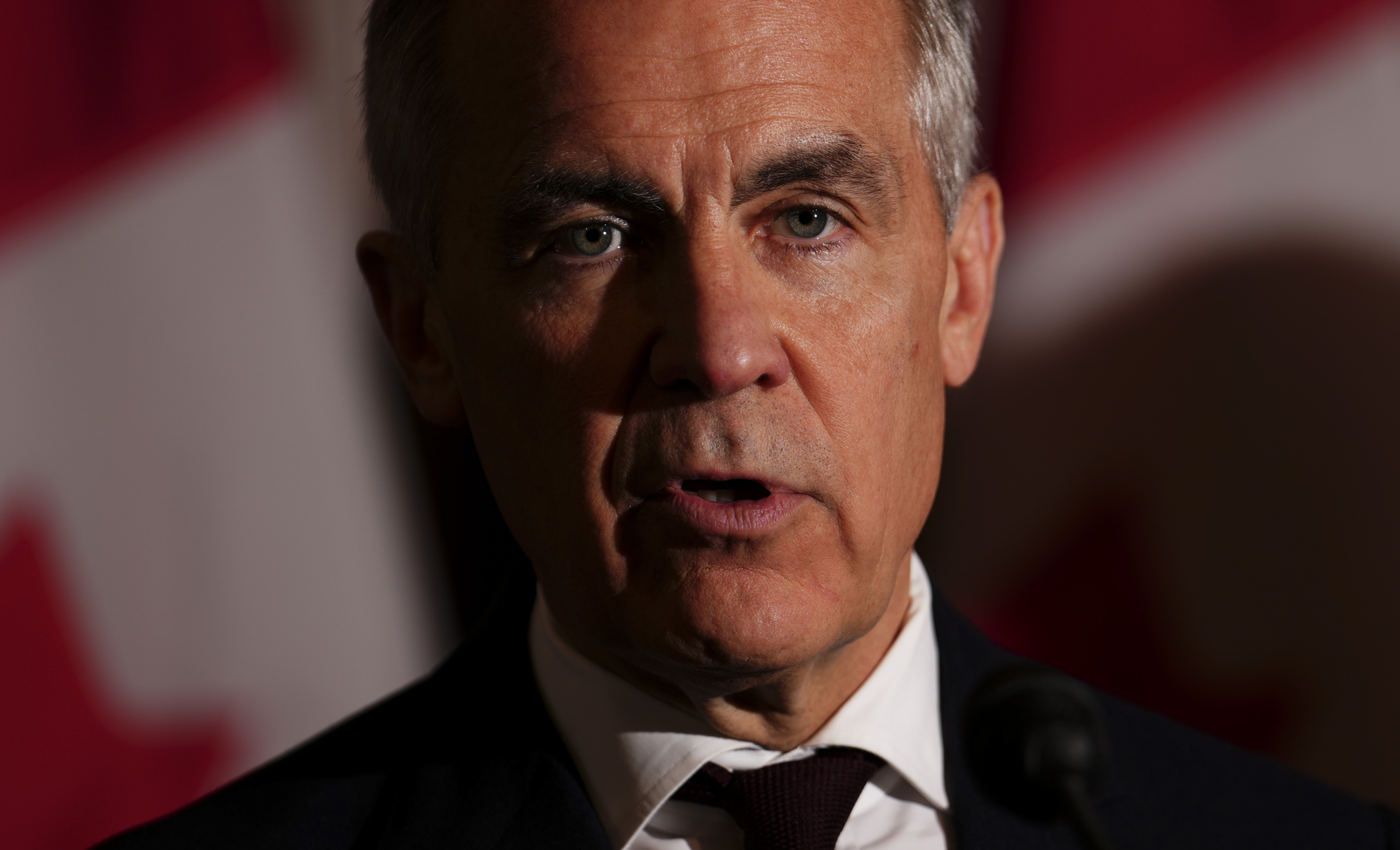 Prime Minister Mark Carney holds a press conference on Parliament Hill in Ottawa on Friday, June 6, 2025. (Sean Kilpatrick /The Canadian Press via AP)