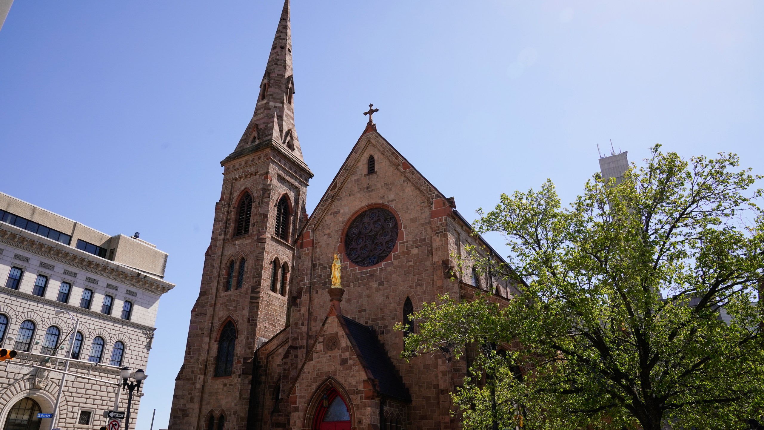 FILE - The Cathedral of the Immaculate Conception in Camden, N.J., Wednesday, April 20, 2022. (AP Photo/Matt Rourke, File)