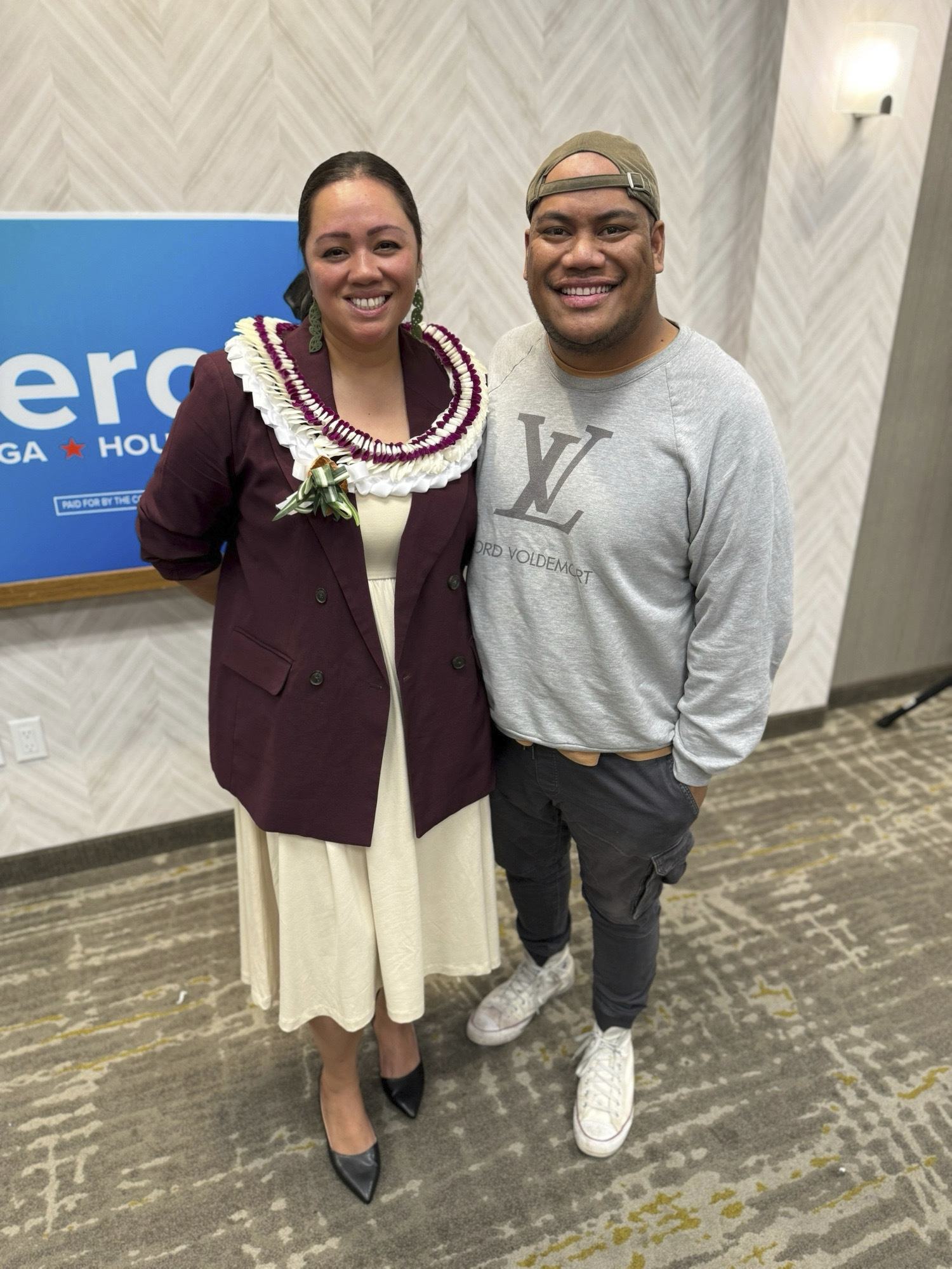 This undated photo shows Utah State Rep. Verona Mauga and Arthur Afa Ah Loo. (Mauga via AP)